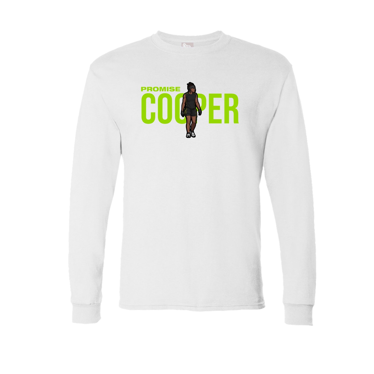 Long Sleeve Tee — Player Name in White