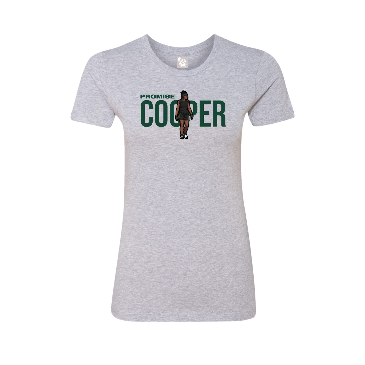 Womens Tee — Player Name in Grey