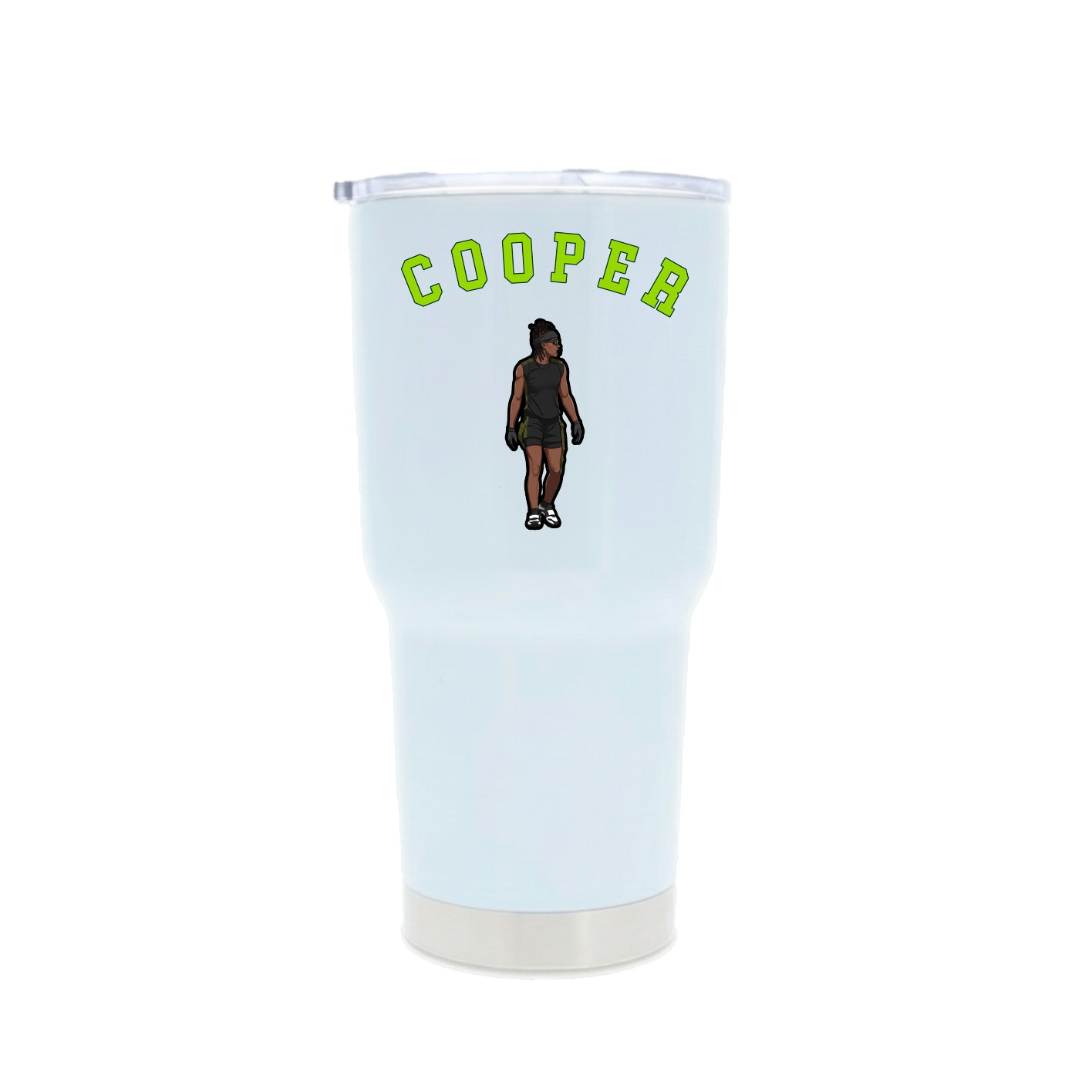30oz Stainless Steel Tumbler — Shirsey Arch in White