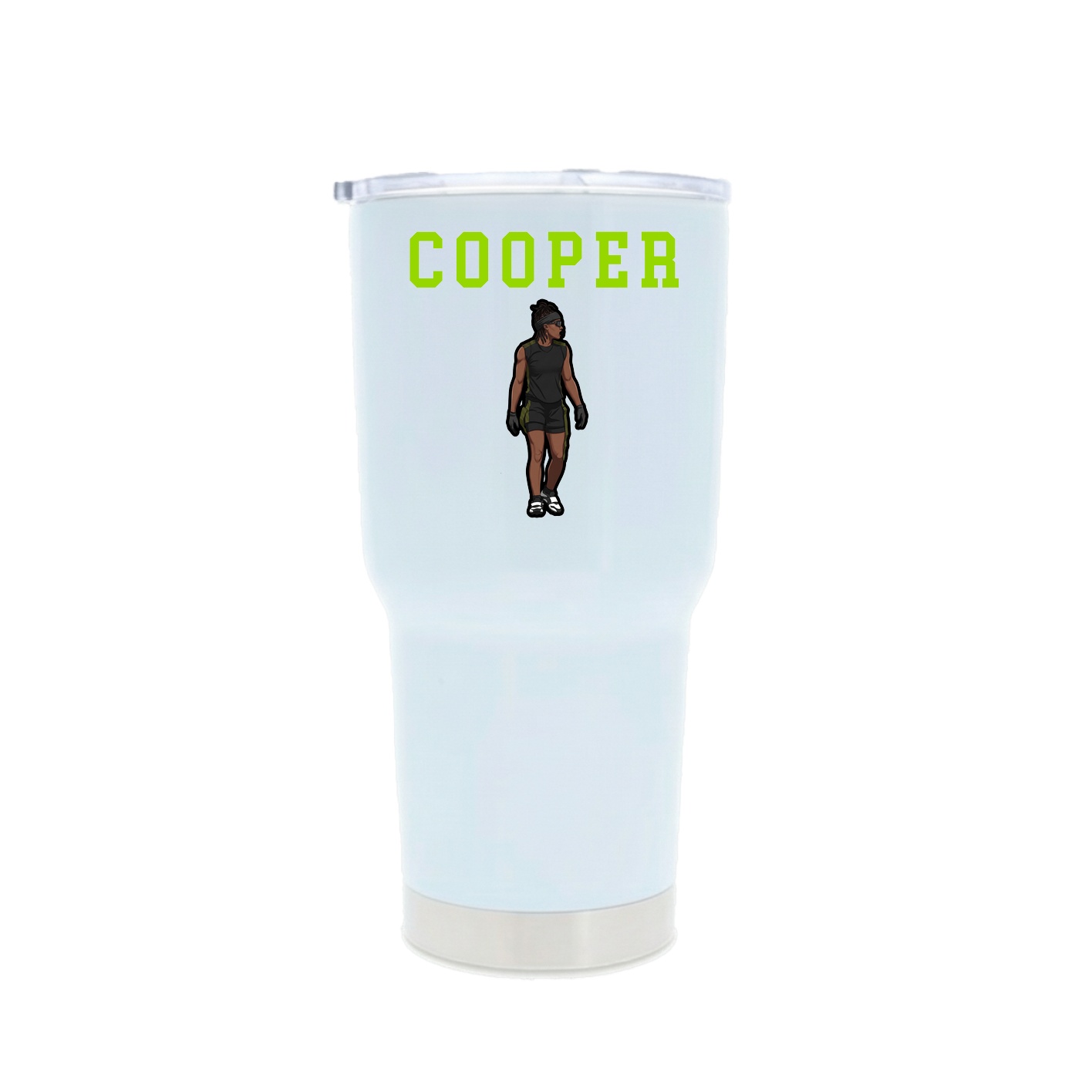30oz Stainless Steel Tumbler — Shirsey in White
