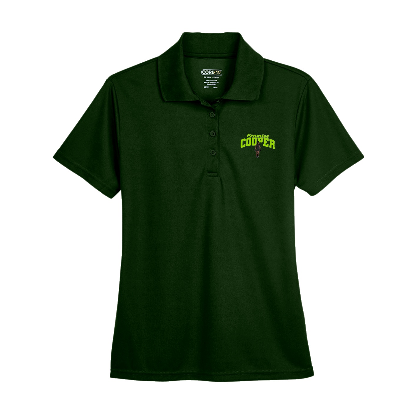 Womens Performance Polo — Signature Arch in Green