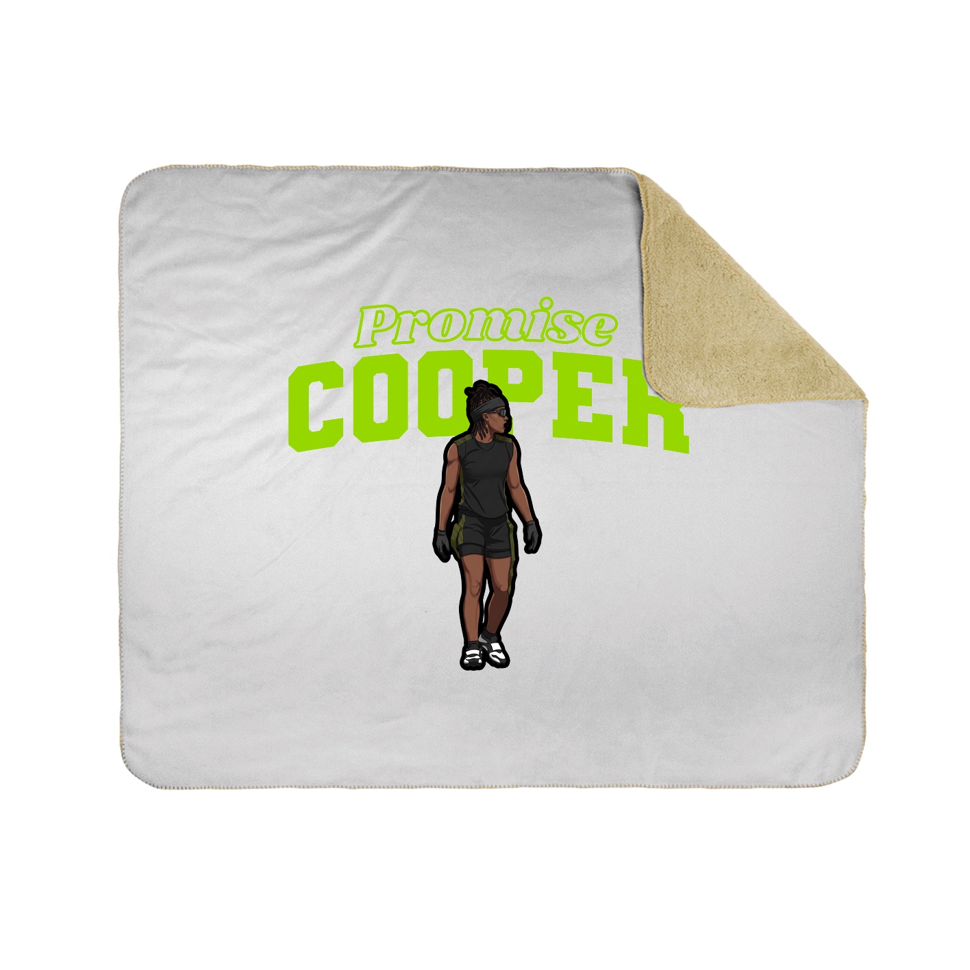 Throw Blanket — Name Arch in White