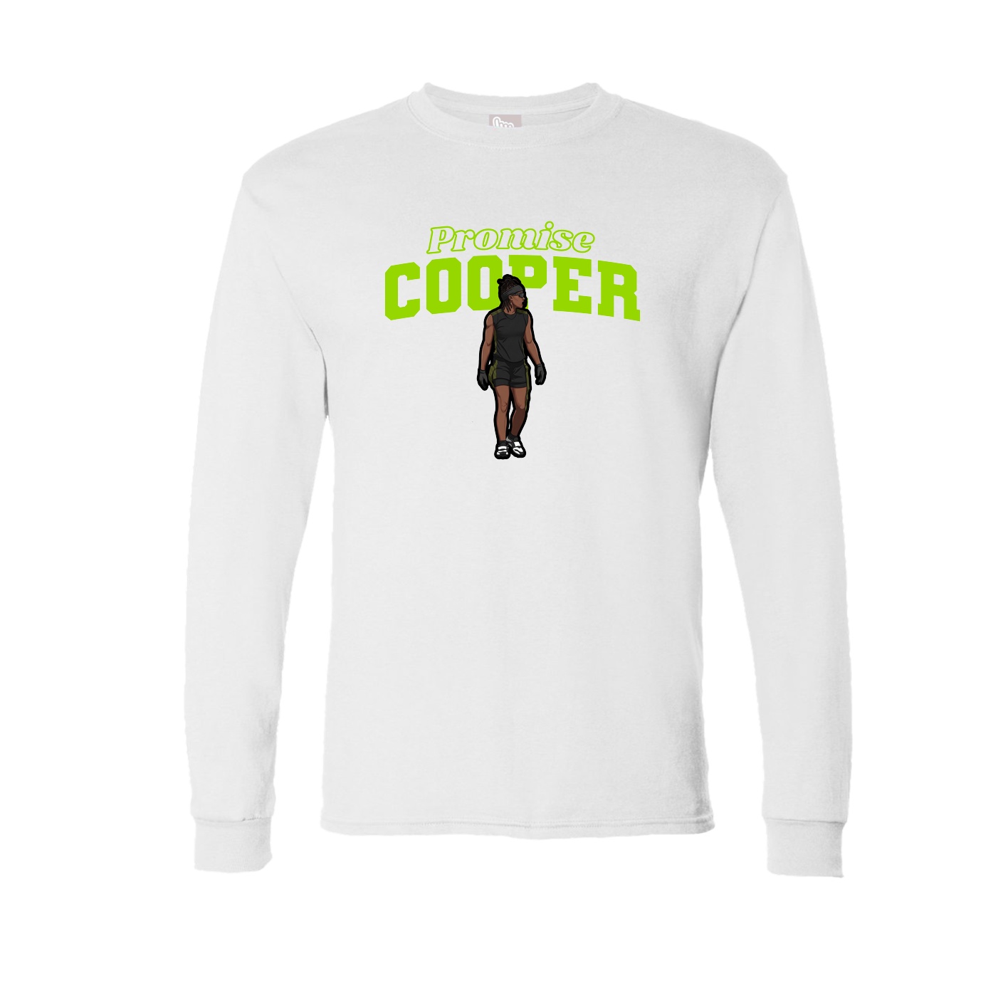 Long Sleeve Tee — Name Arch in White