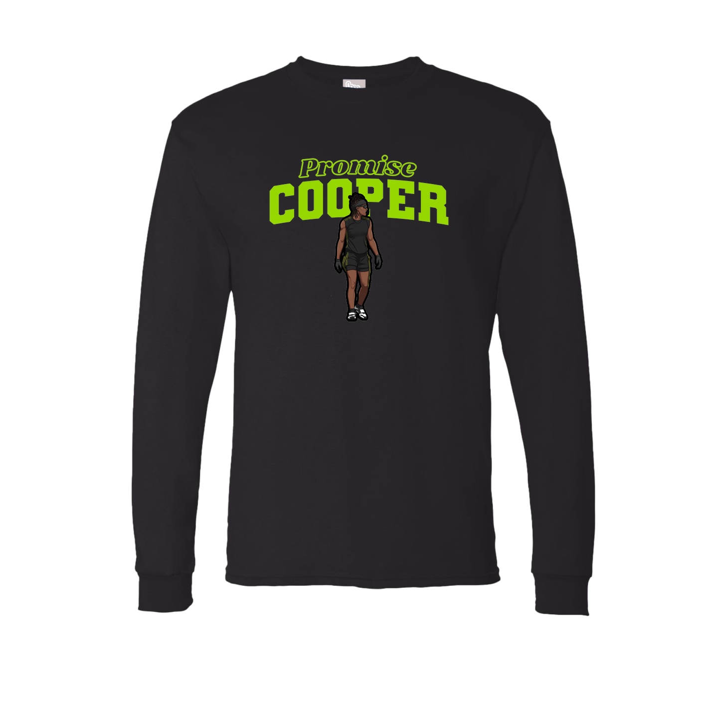 Long Sleeve Tee — Name Arch in Black