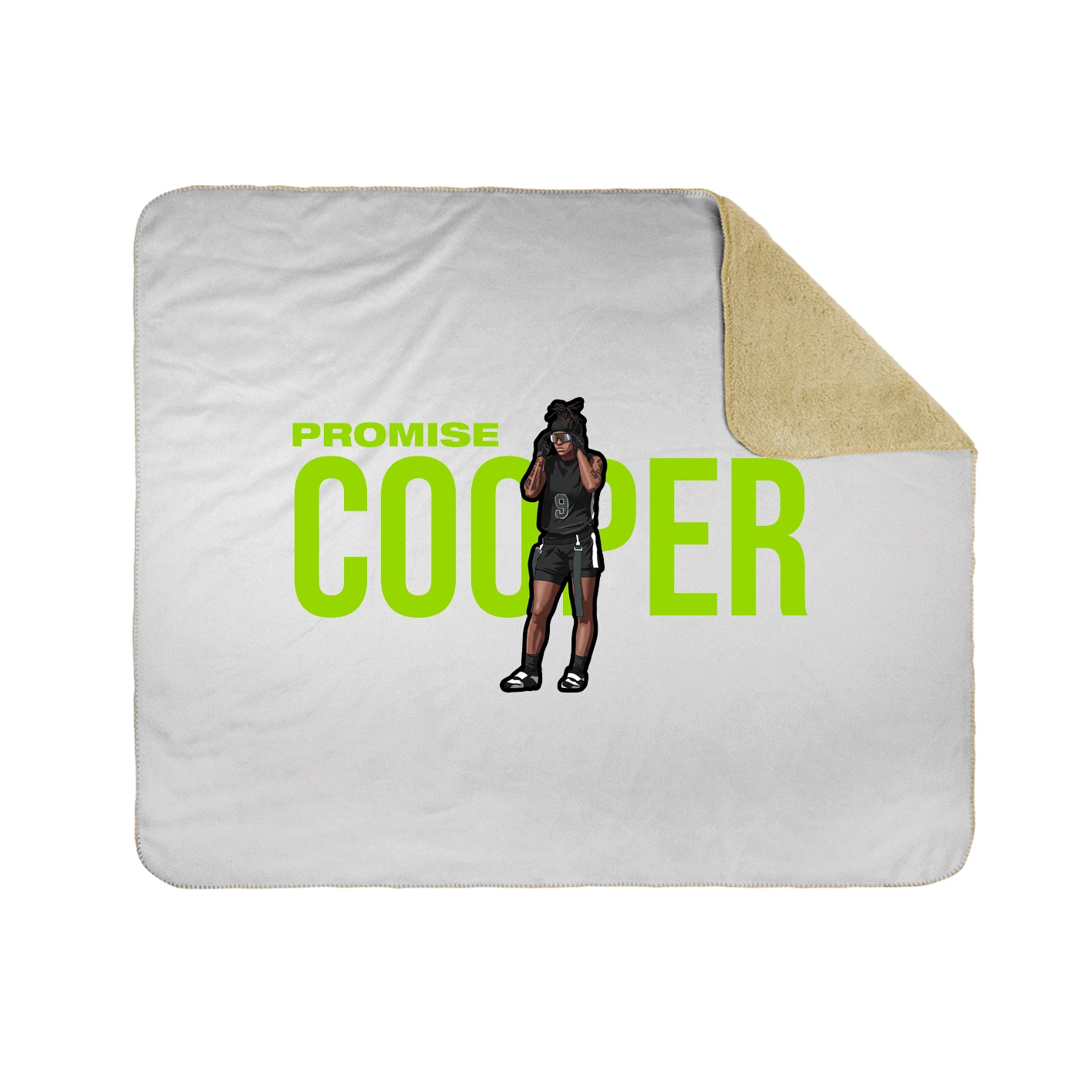 Throw Blanket — Player Name in White