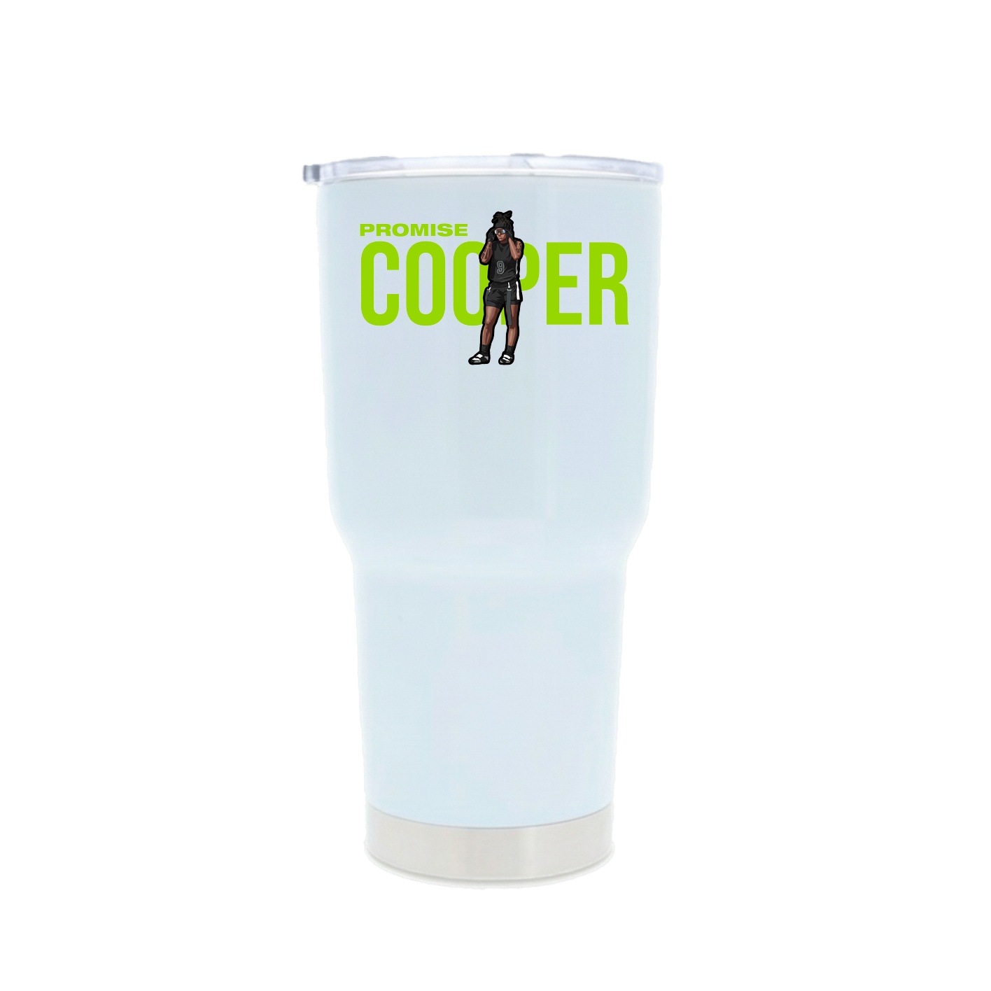 30oz Stainless Steel Tumbler — Player Name in White