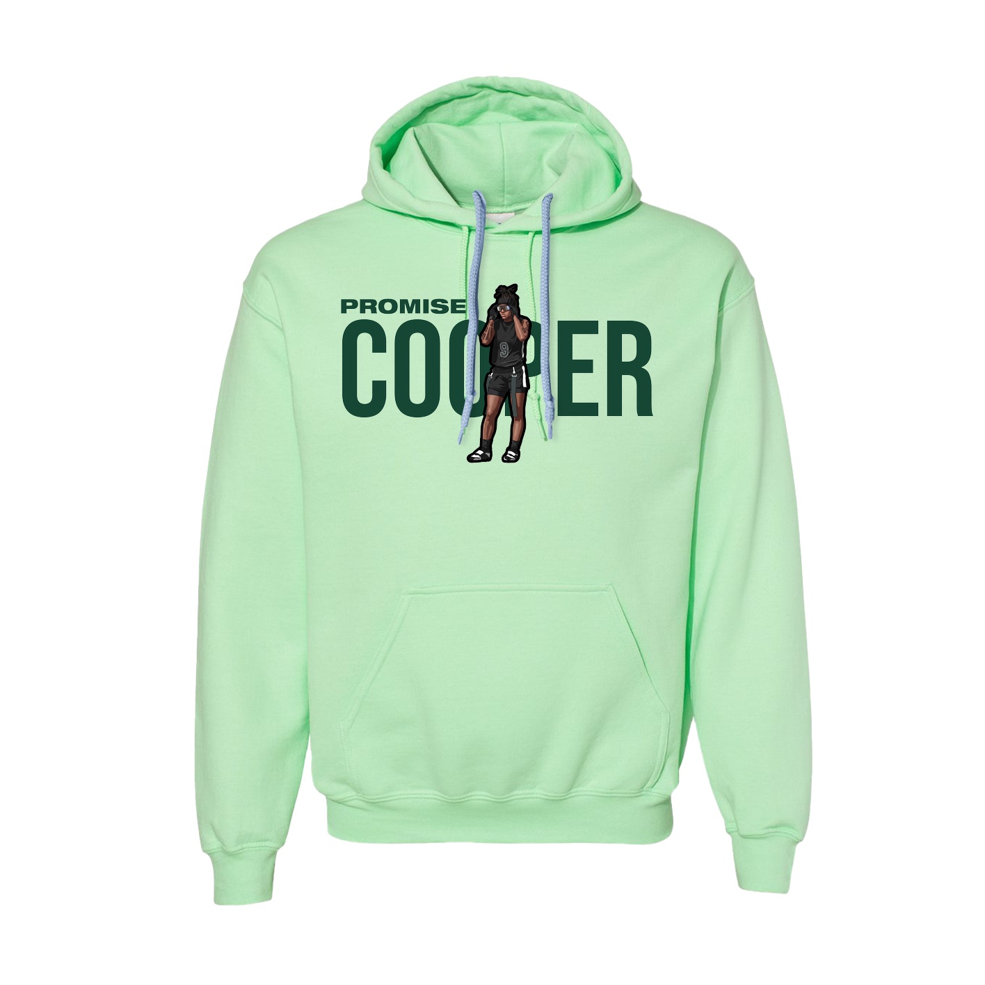 Hoodie — Player Name in Green