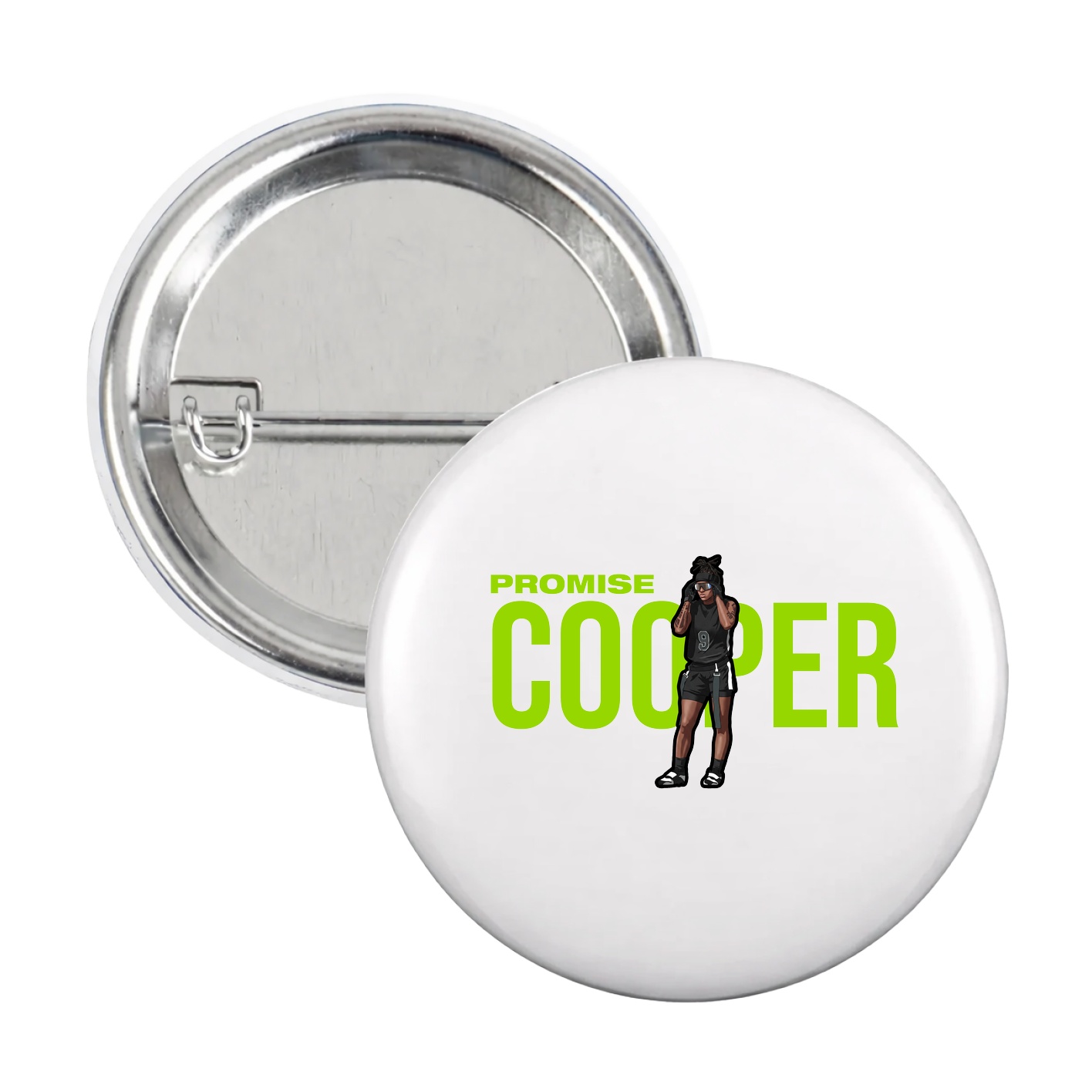 Game Day Button — Player Name in White
