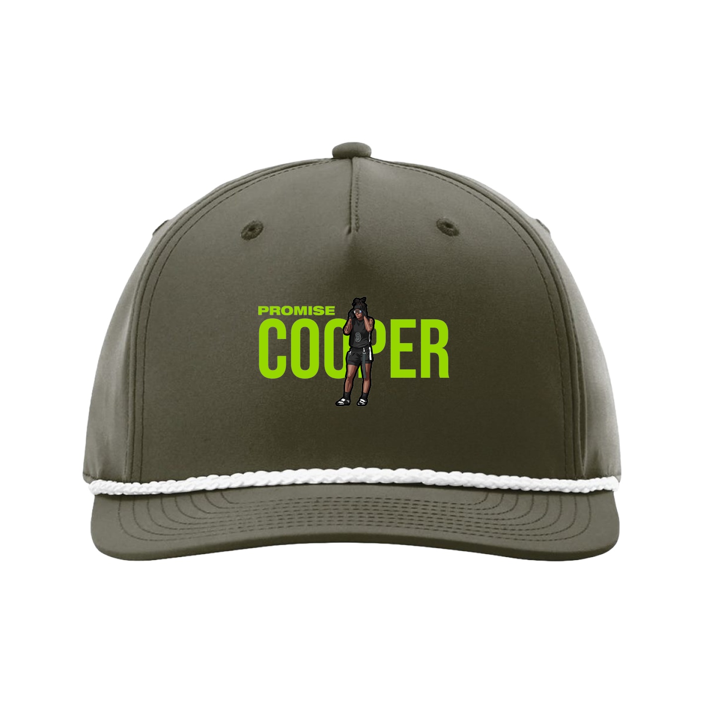Five-Panel Classic Rope Cap — Player Name in Green