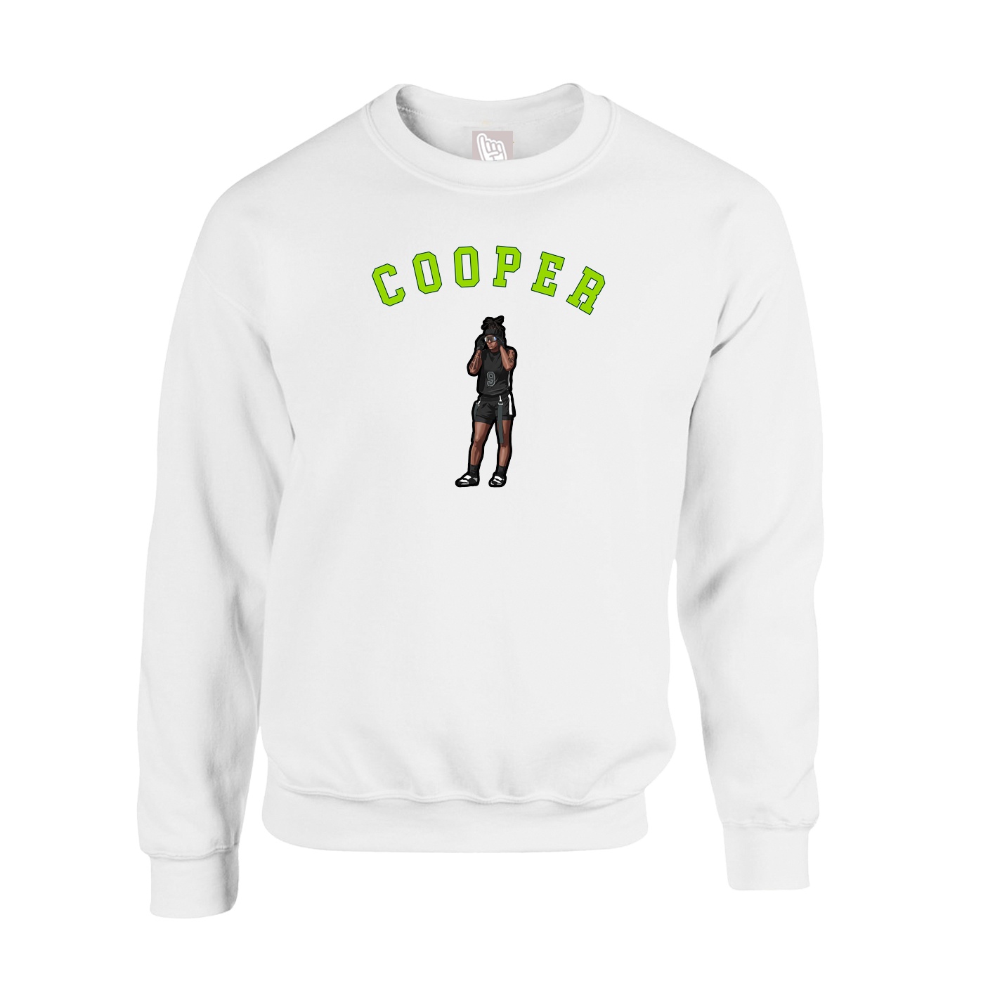 Fleece Crew — Shirsey Arch in White