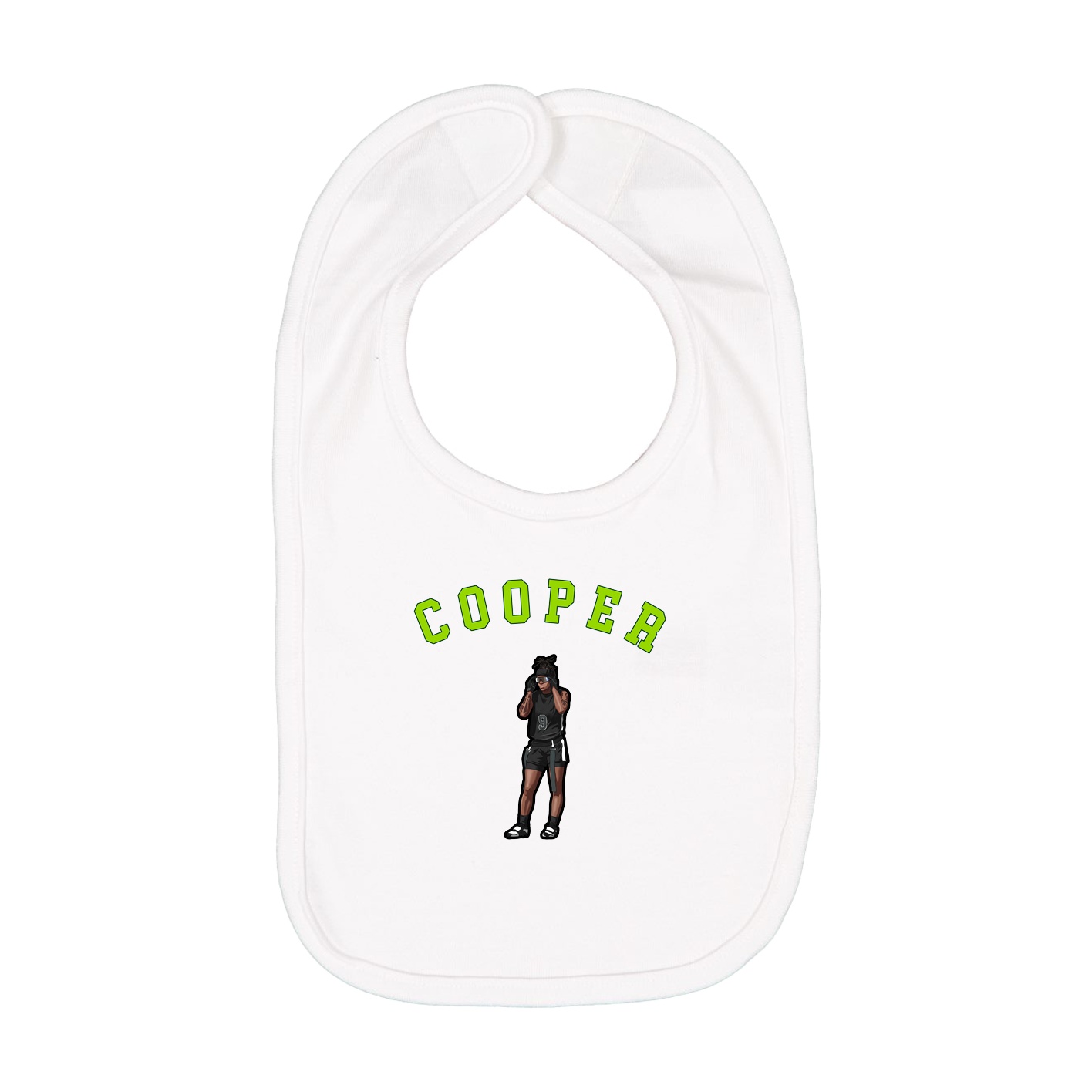 Infant Bib — Shirsey Arch in White