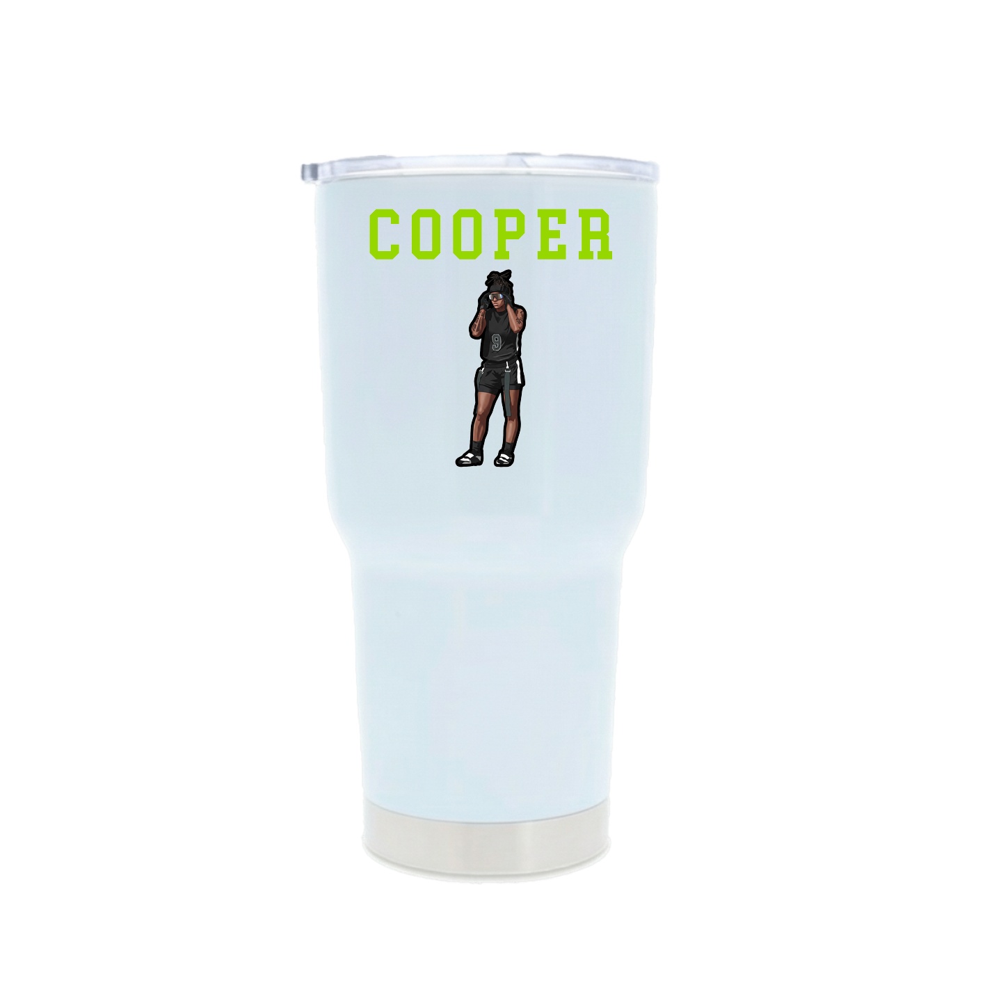 30oz Stainless Steel Tumbler — Shirsey in White