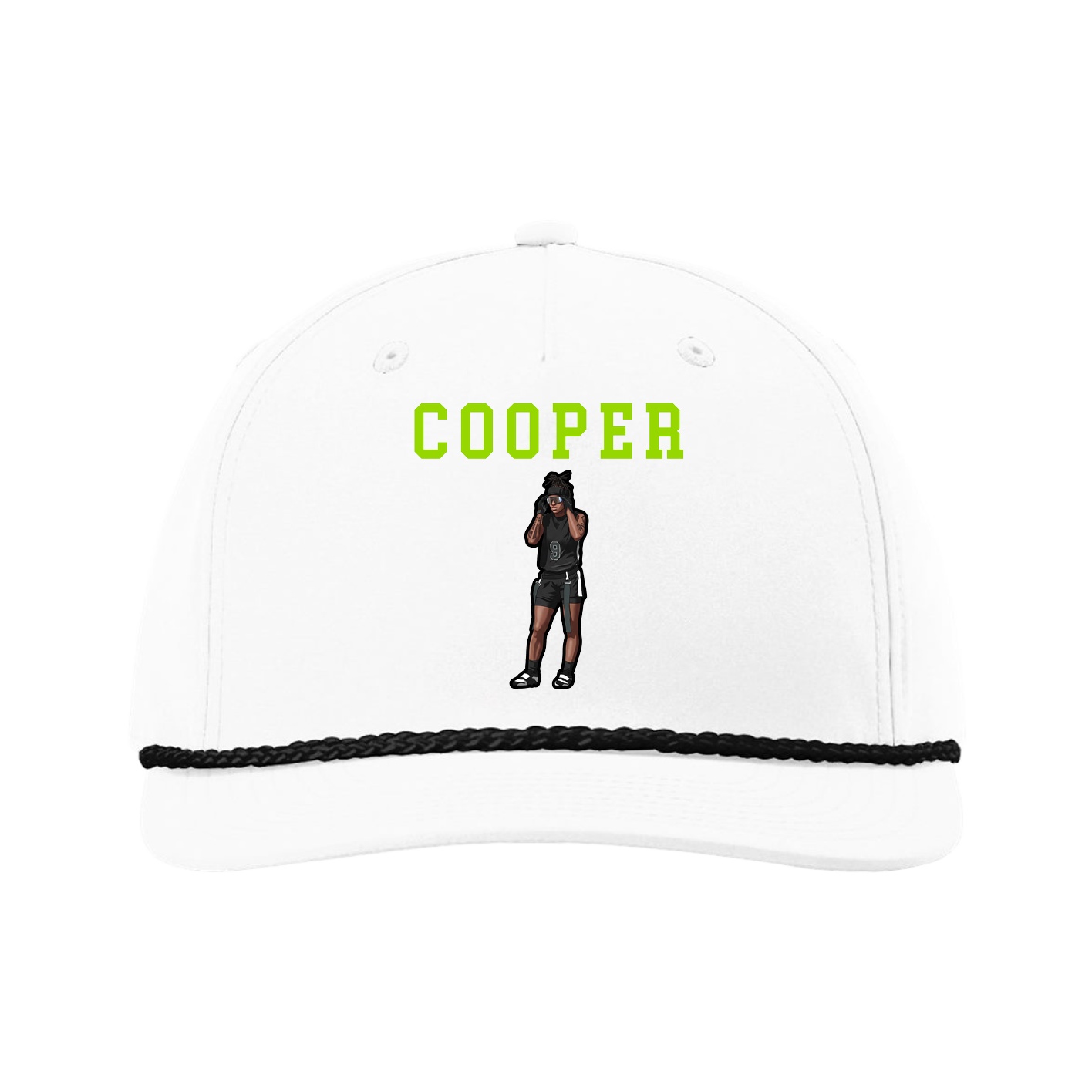 Five-Panel Classic Rope Cap — Shirsey in White