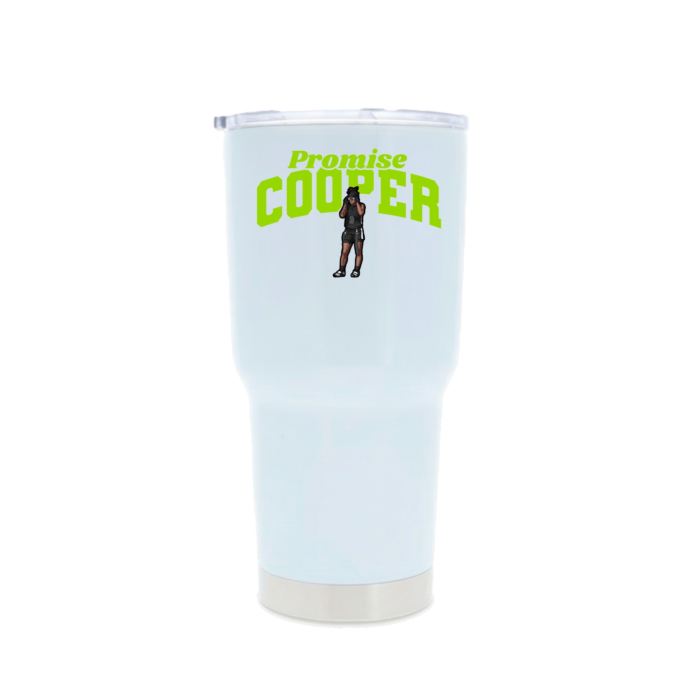 30oz Stainless Steel Tumbler — Signature Arch in White