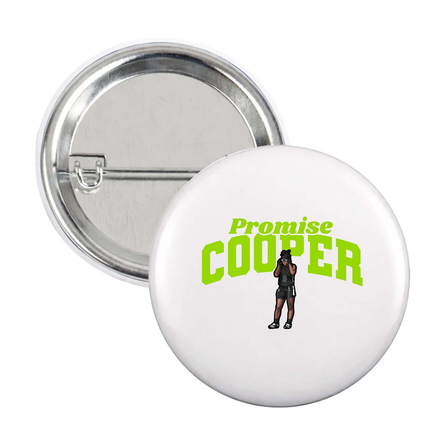 Game Day Button — Signature Arch in White