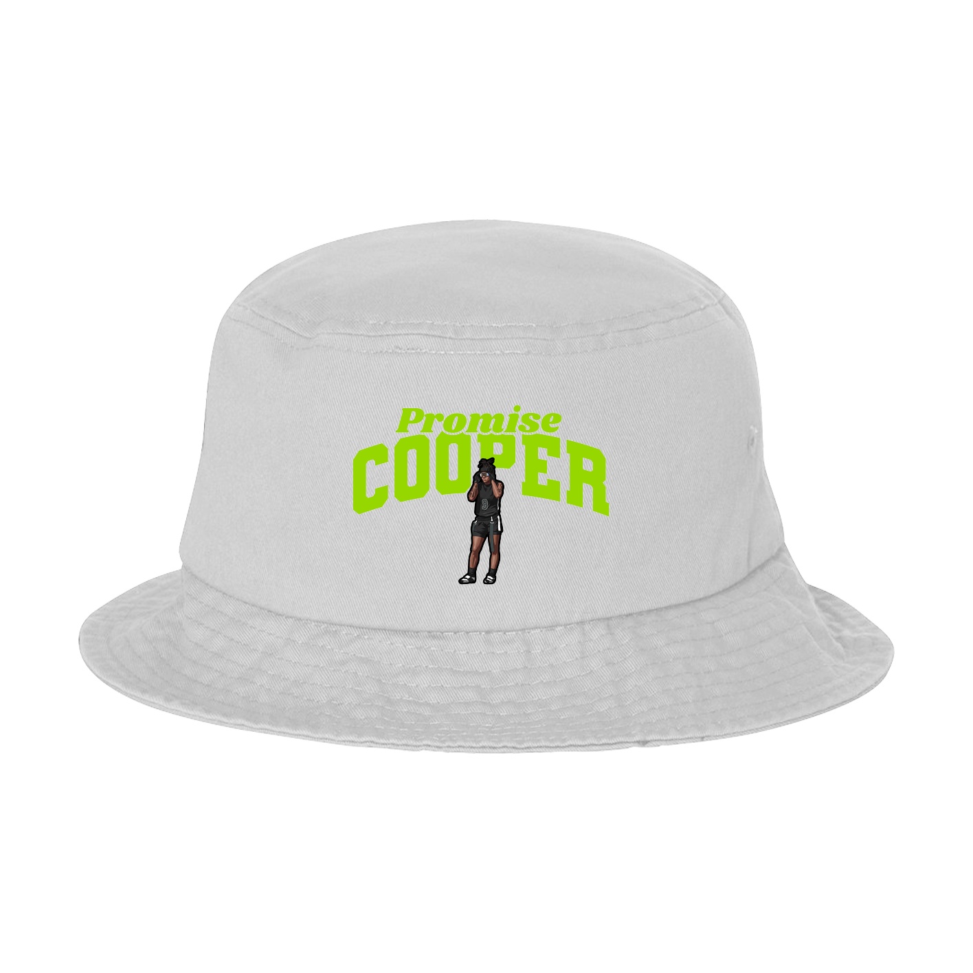 Bucket Cap — Signature Arch in White