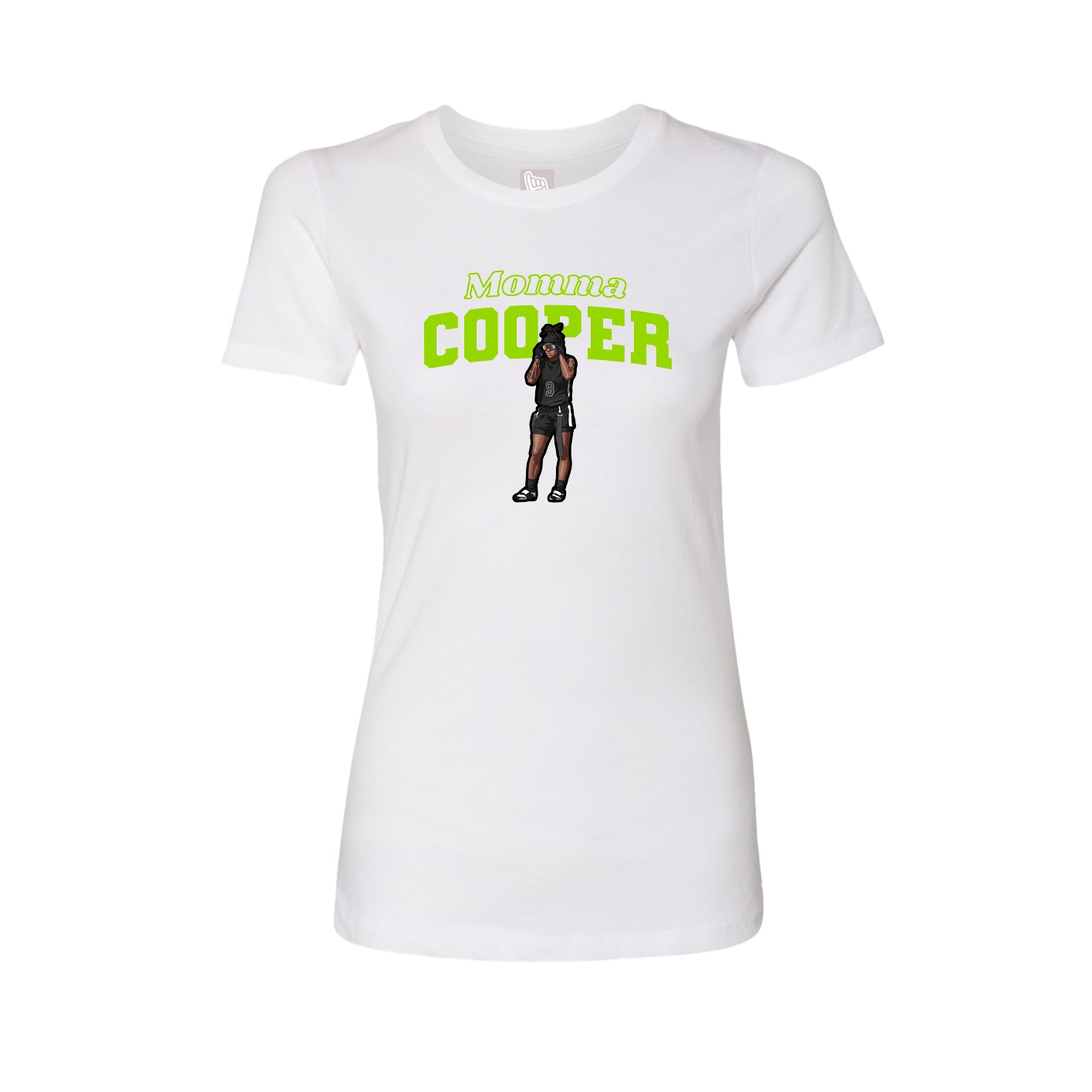 Womens Tee — Mothers Day Block in White