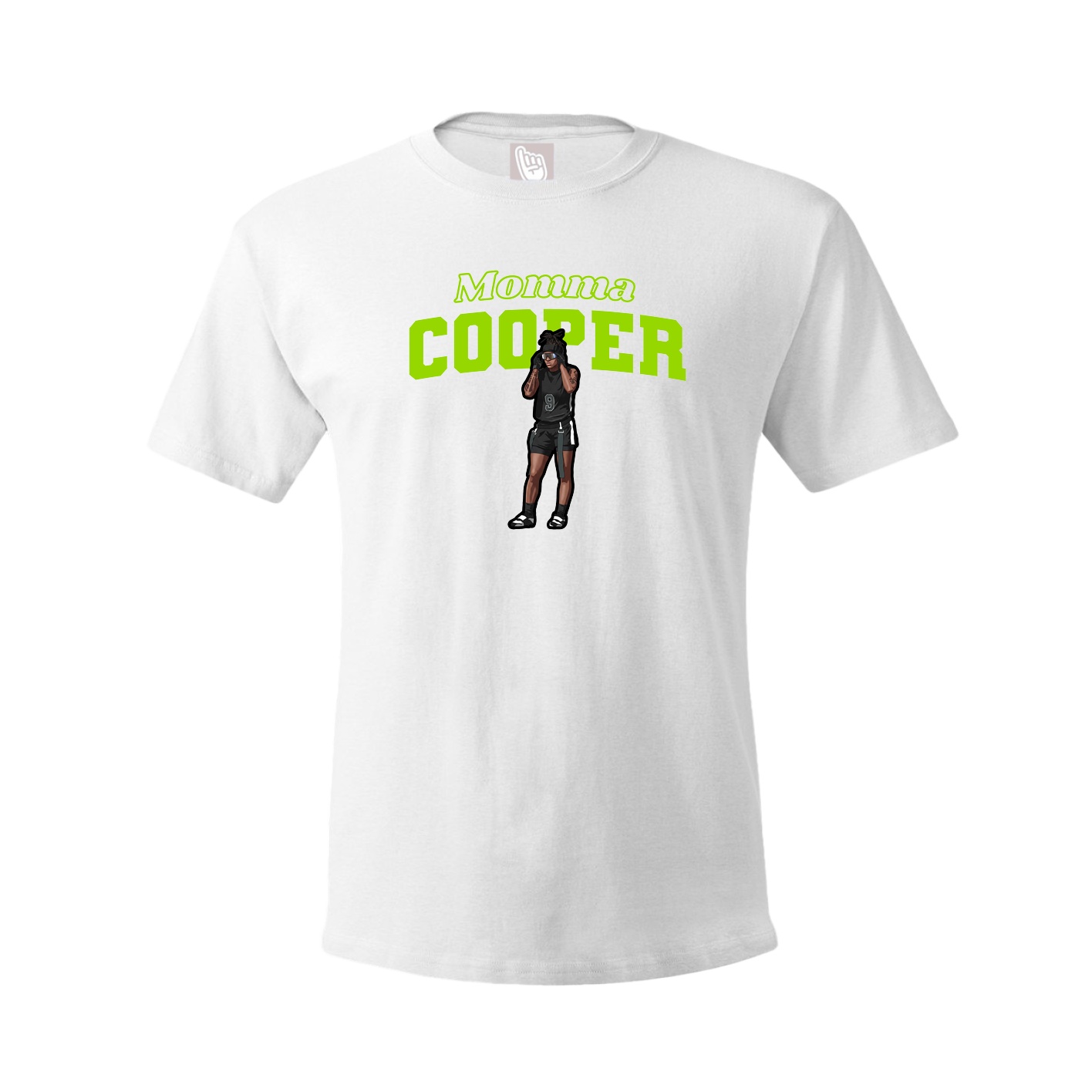 Youth Tee — Mothers Day Block in White
