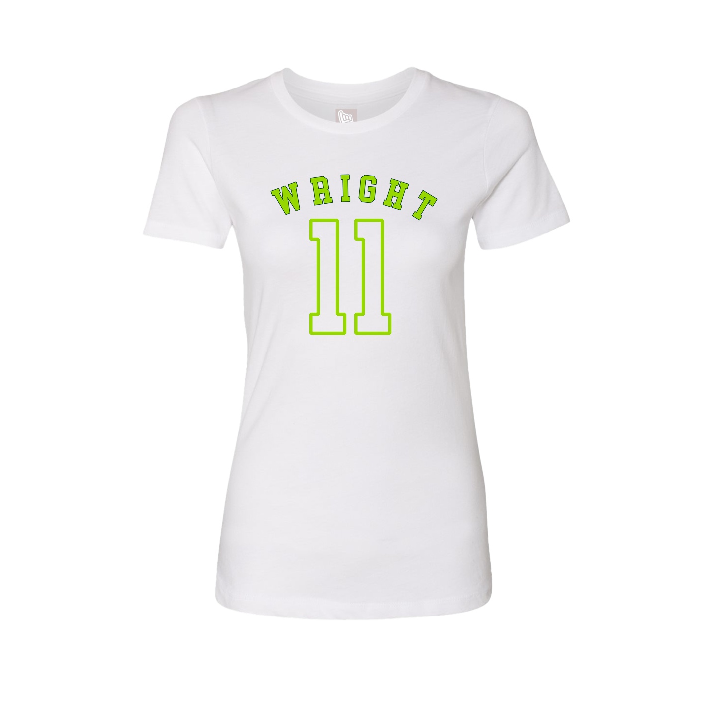Fitted Women's Tee — Shirsey Arch in White