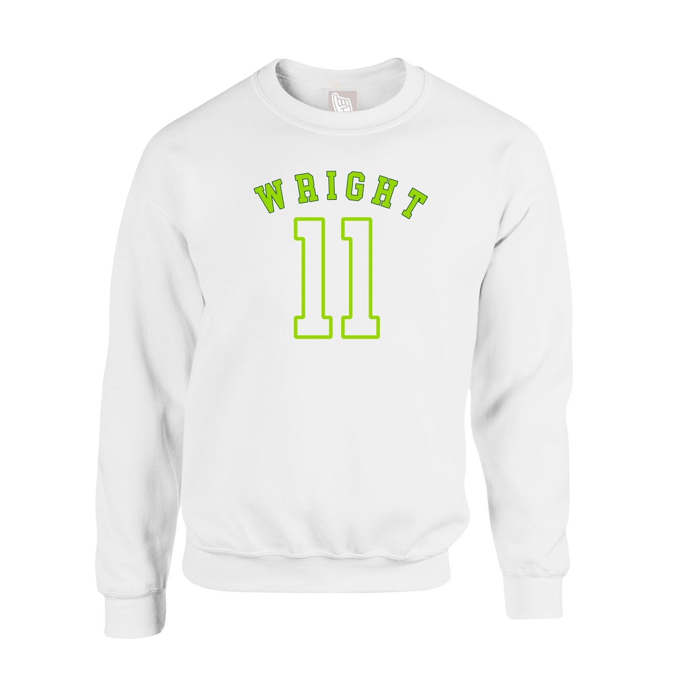 Fleece Crew — Shirsey Arch in White