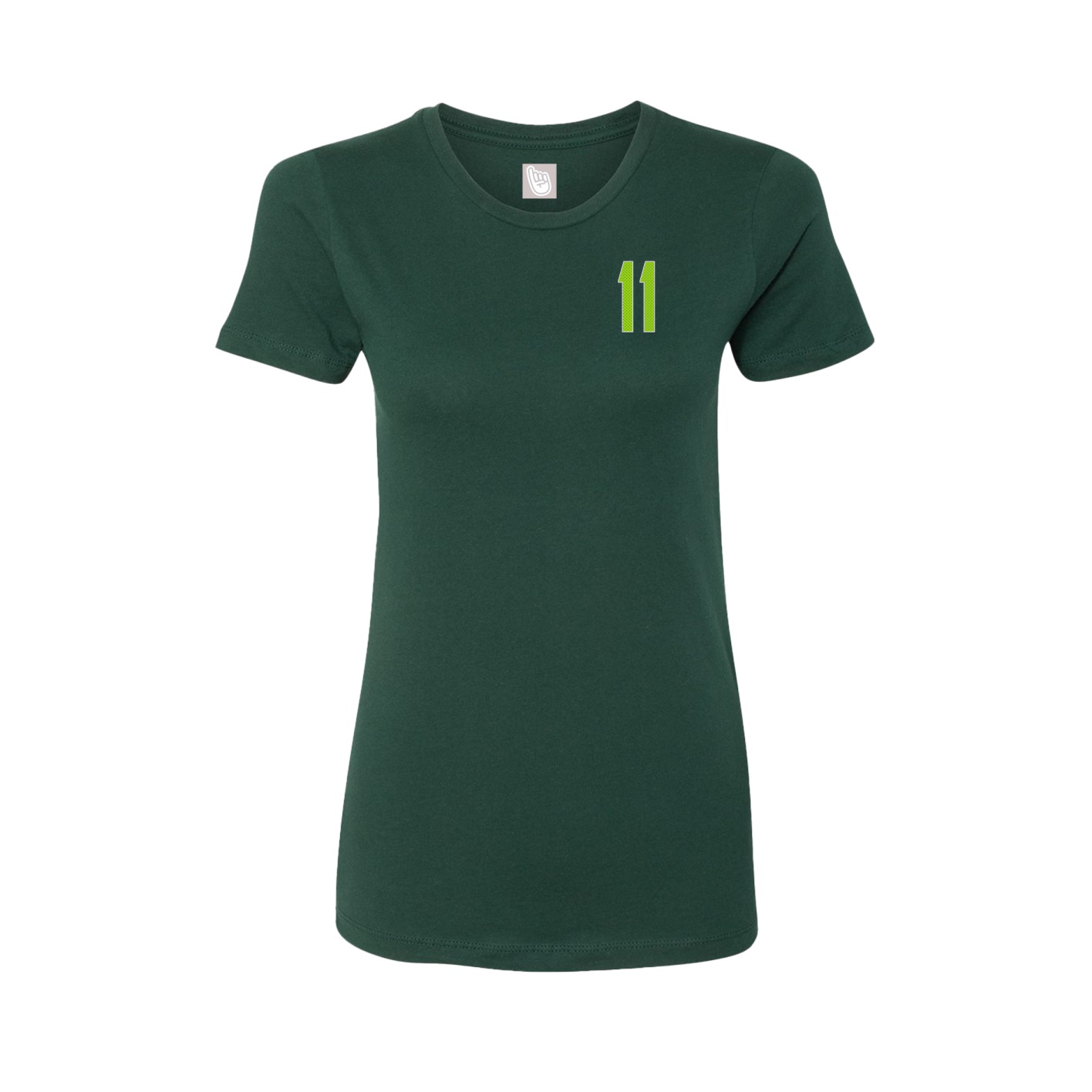 Fitted Women's Tee — Front Shirsy in Green