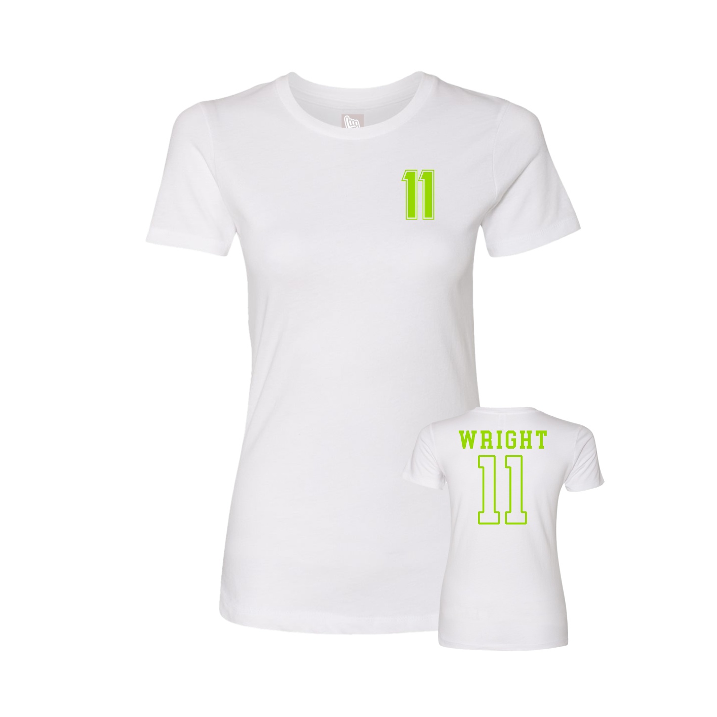 Fitted Women's Tee — Chest Back in White