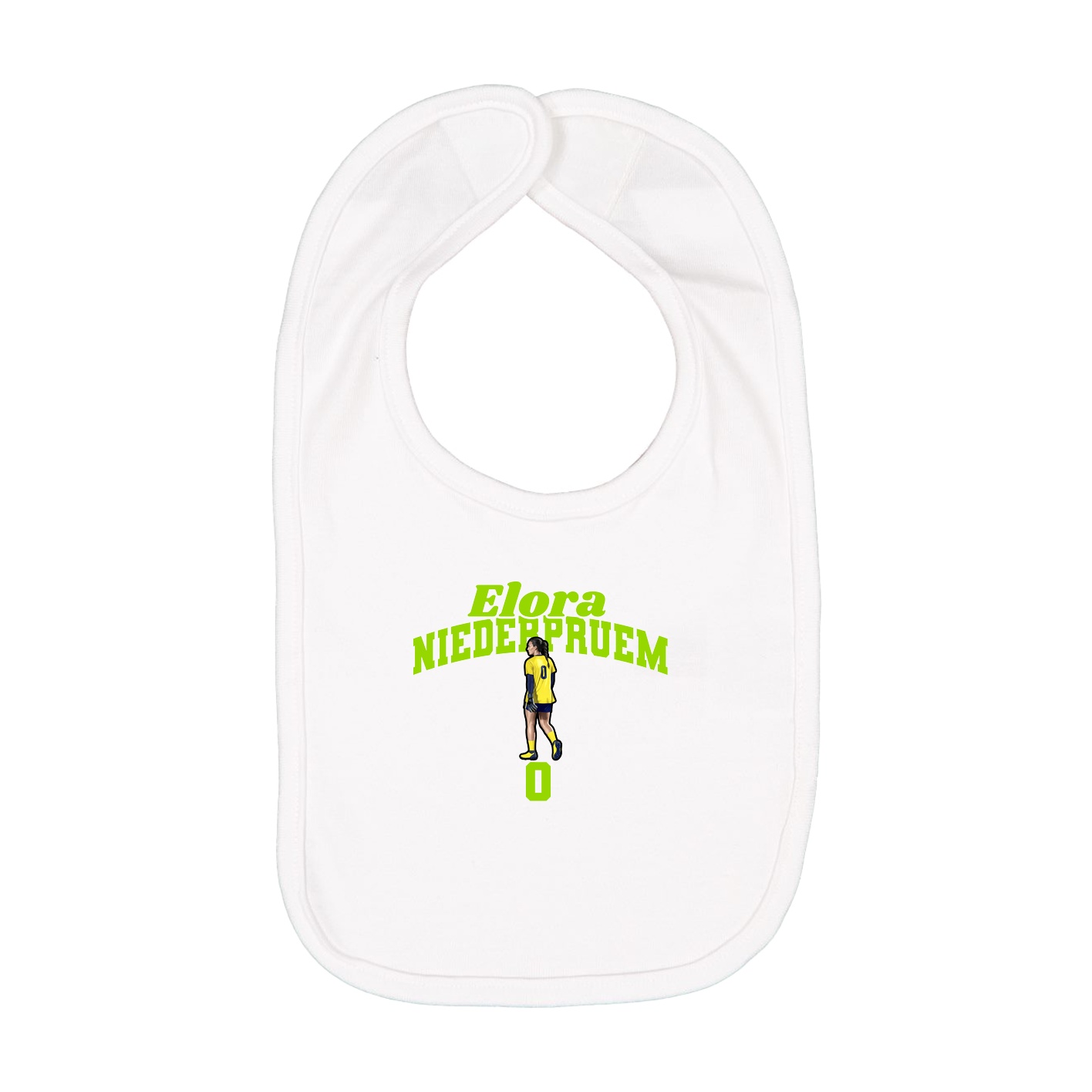 Infant Bib — Signature Arch in White