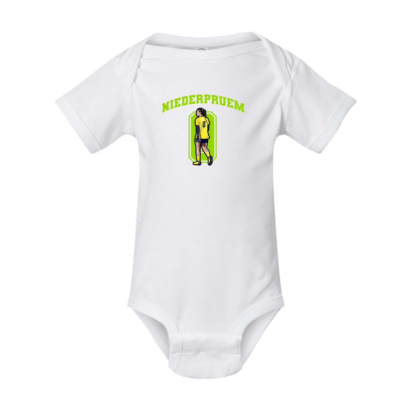 Baby Onesie — Number in White