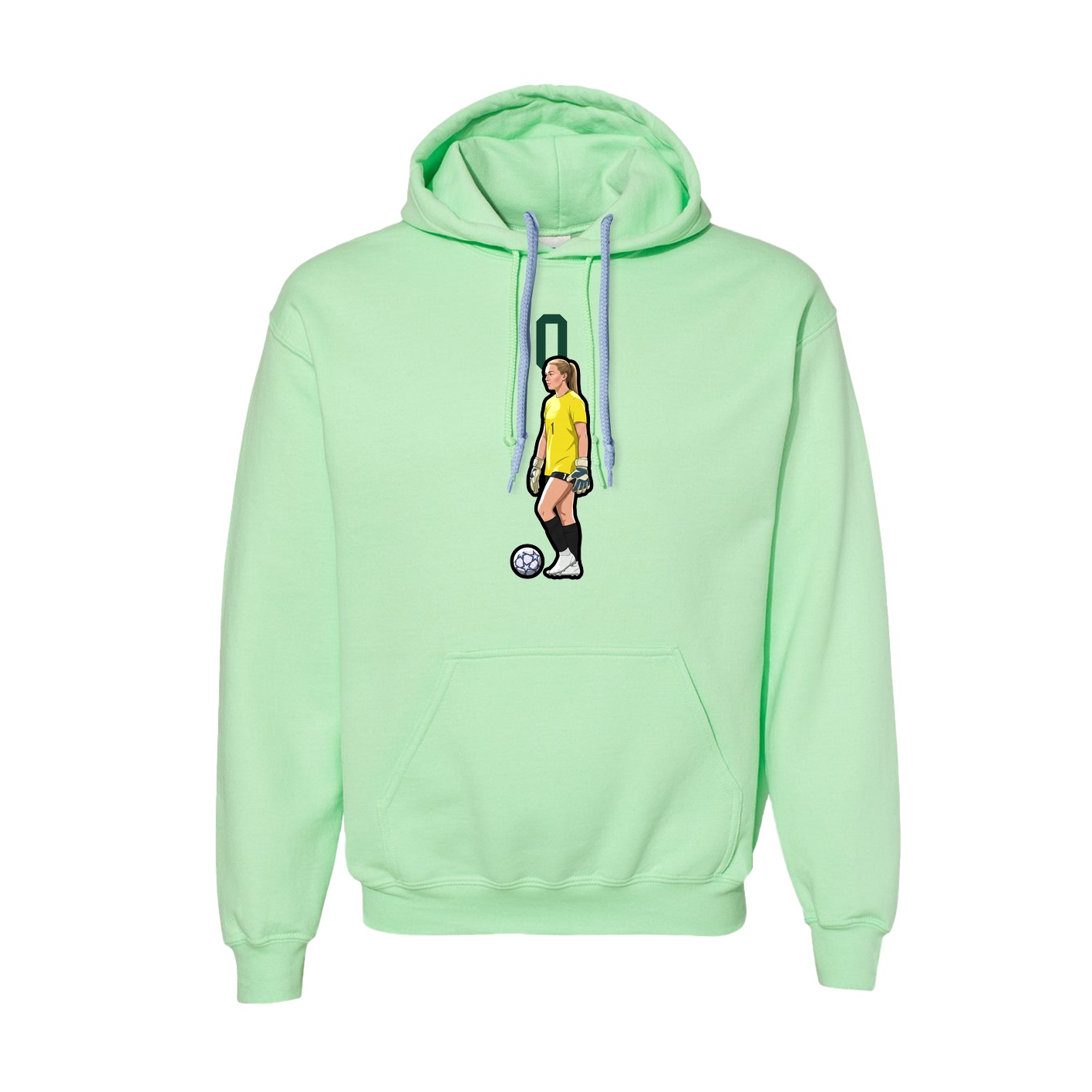 Hoodie — Number Top in Green