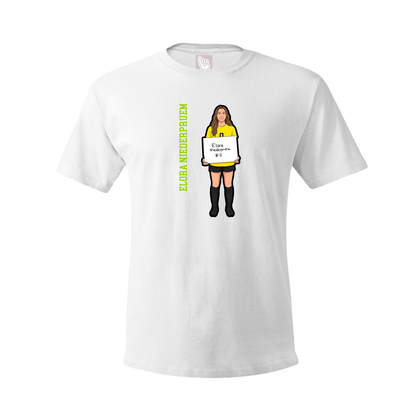 Youth Tee — Name Vertical in White