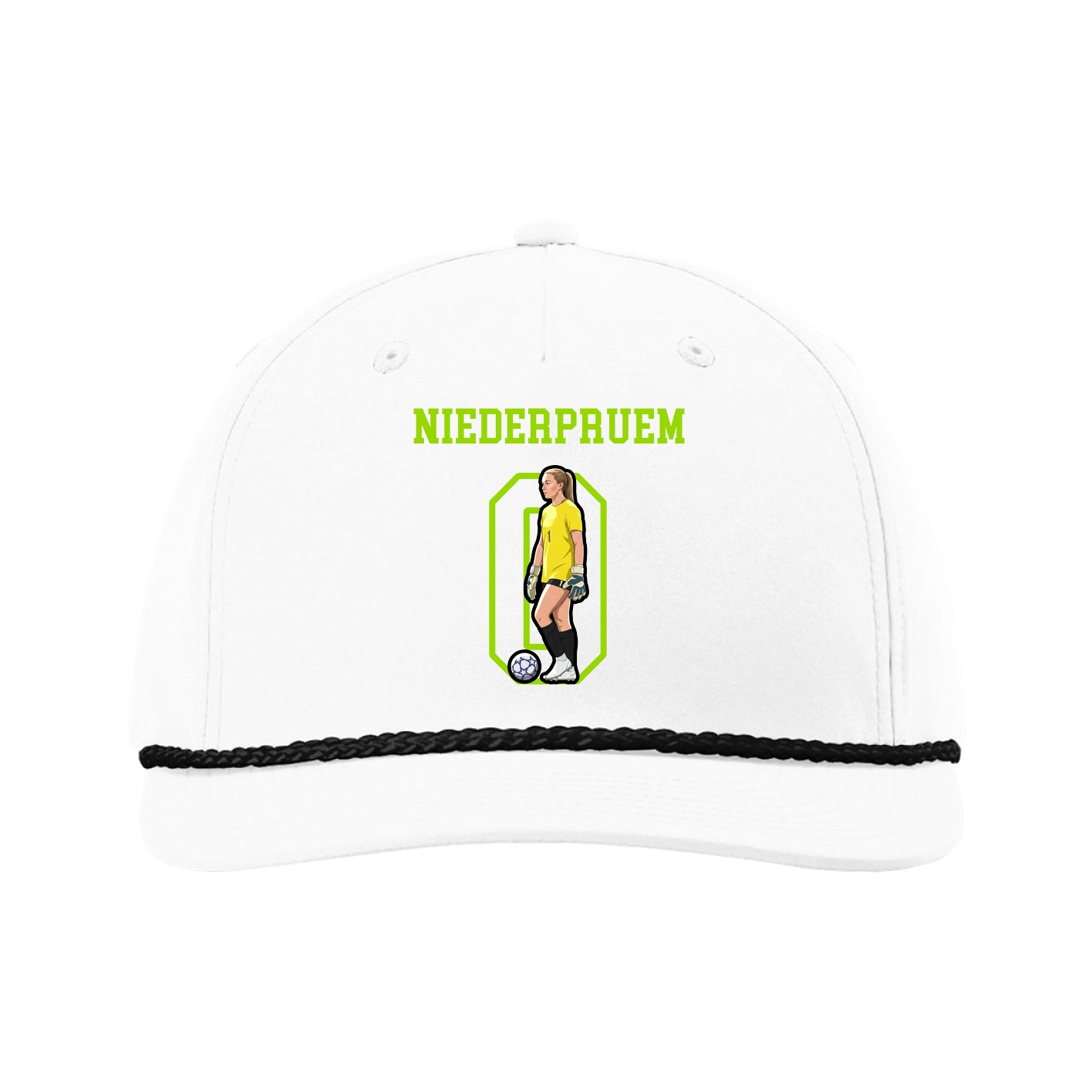 Five-Panel Classic Rope Cap — Shirsey in White