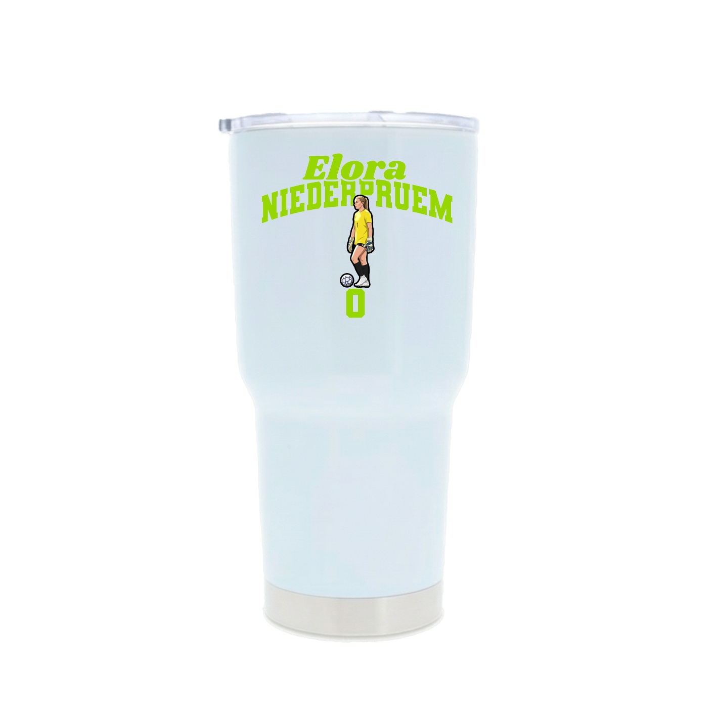 30oz Stainless Steel Tumbler — Signature Arch in White