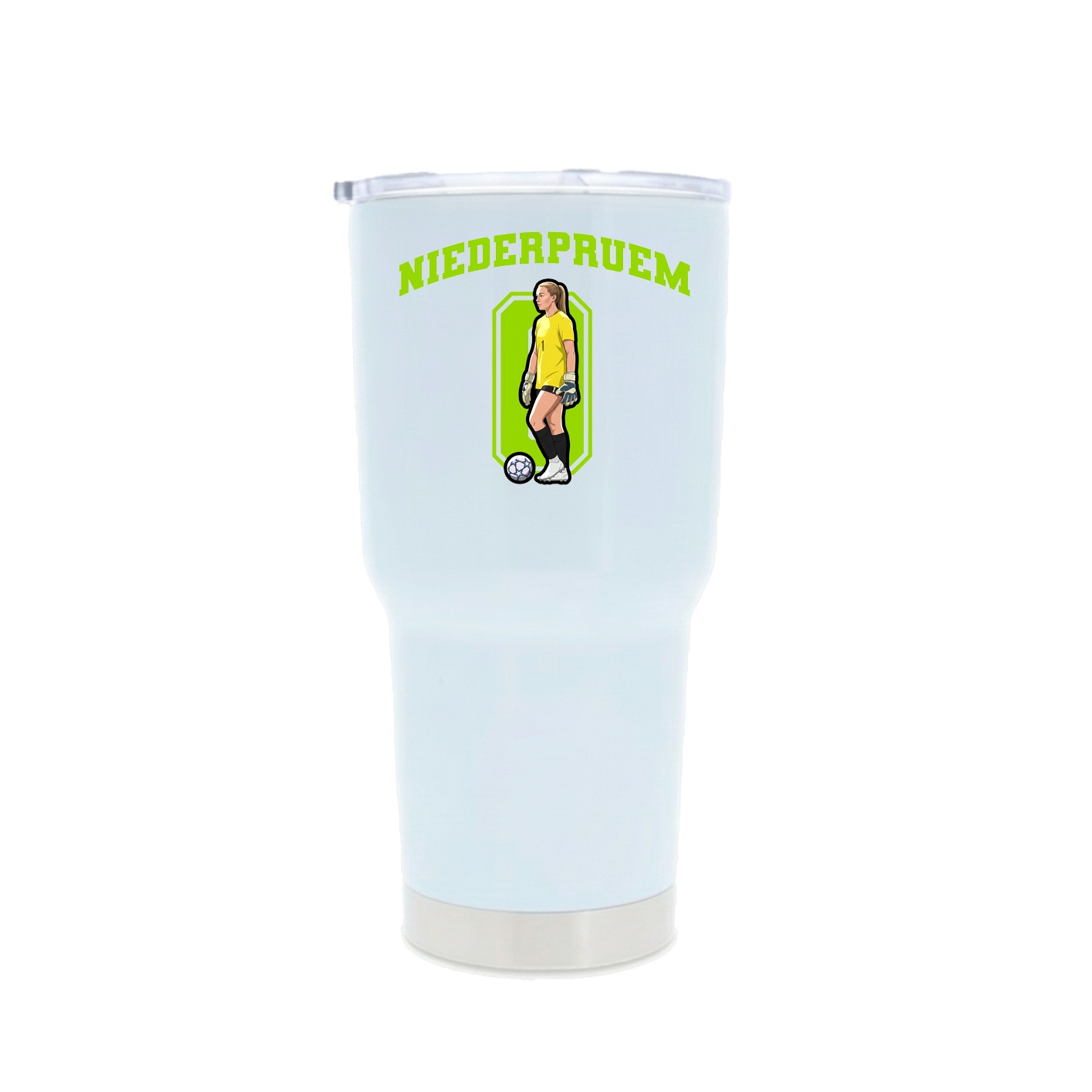 30oz Stainless Steel Tumbler — Number in White