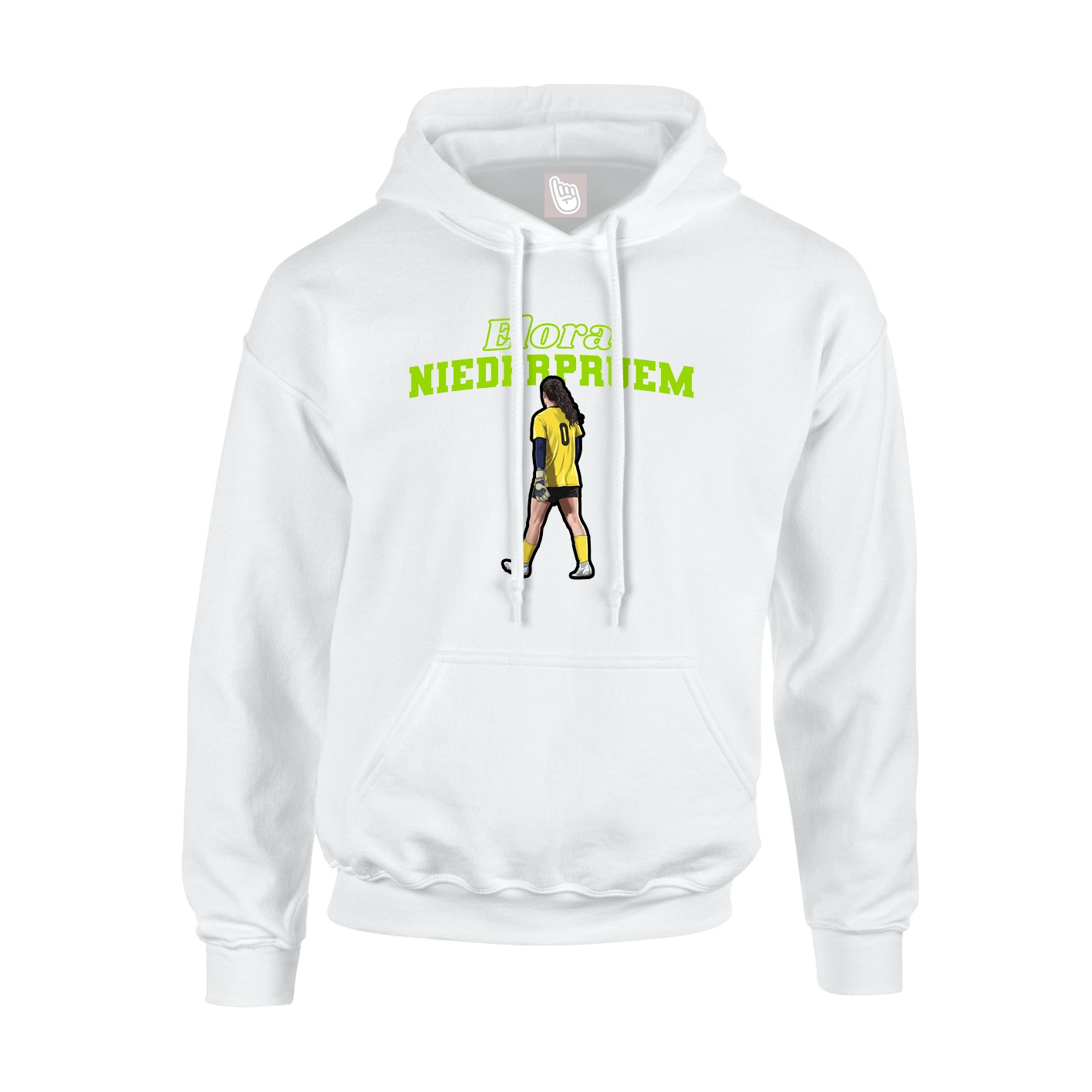 Hoodie — Name Arch in White