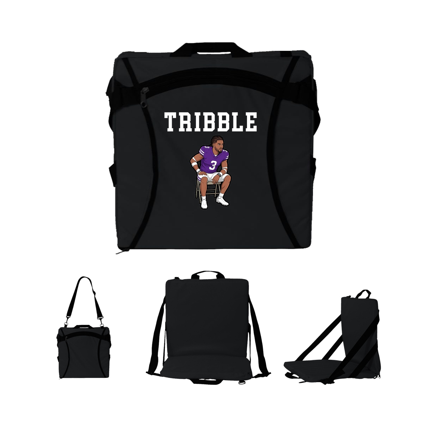 Folding Stadium Seat — Shirsey in Black