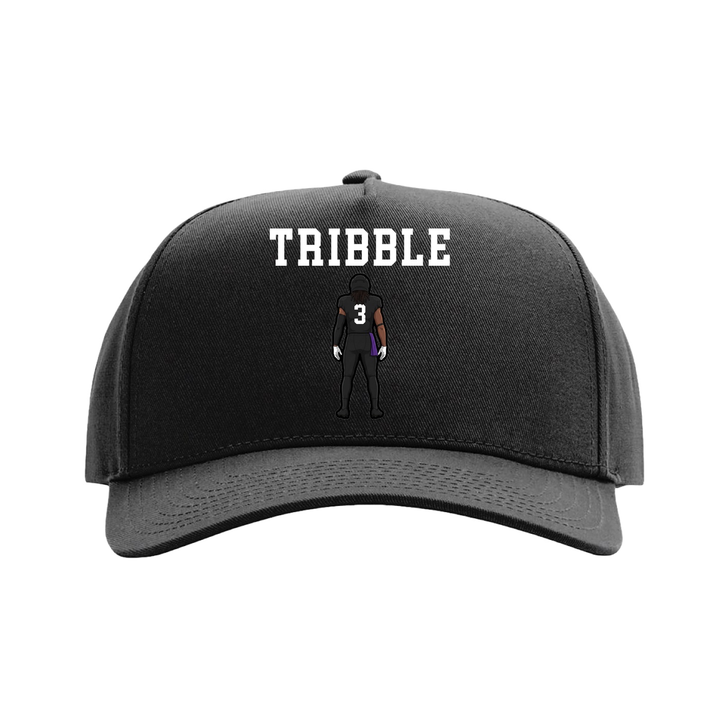 Full Fabric Five-Panel Champ Cap — Shirsey in Black