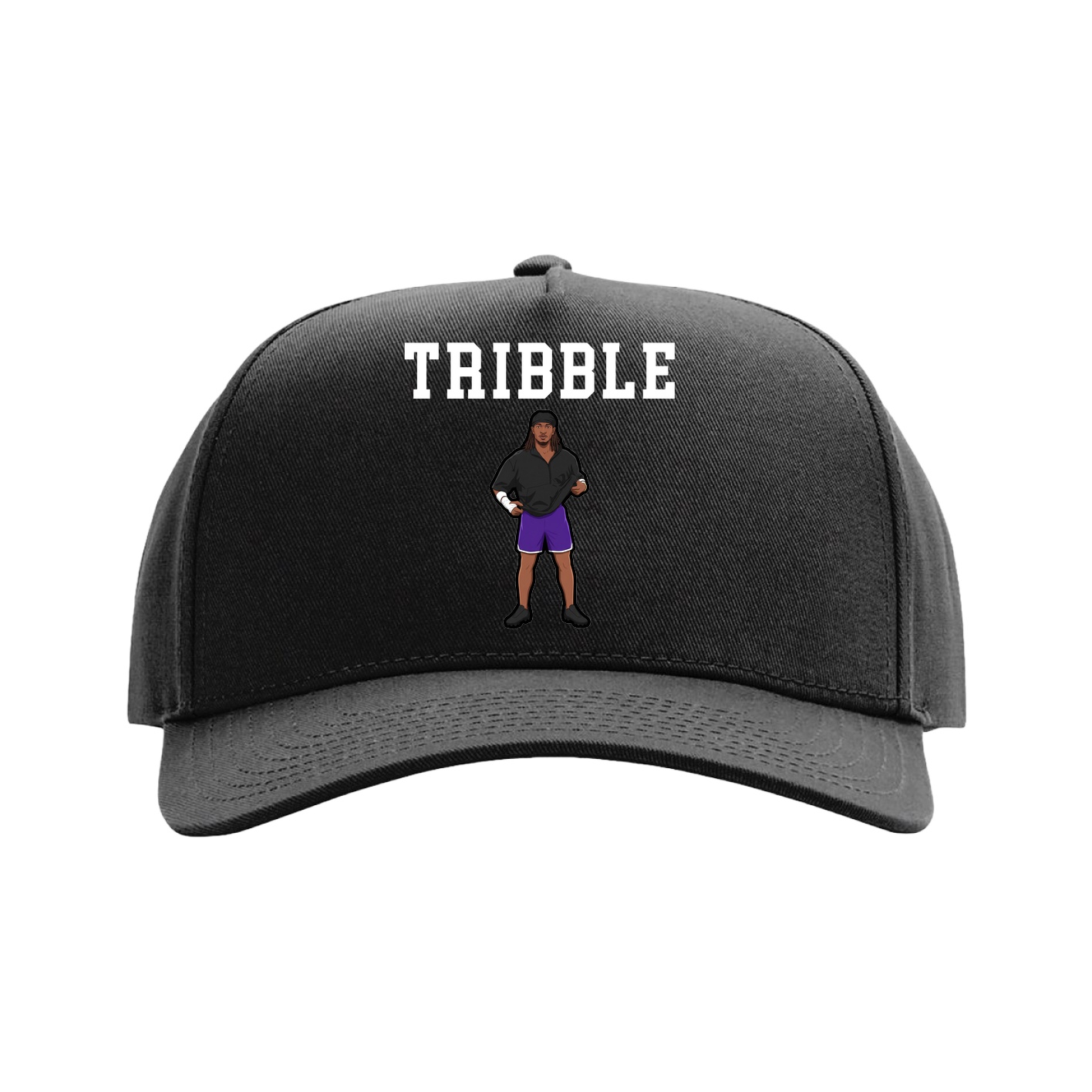 Full Fabric Five-Panel Champ Cap — Shirsey in Black