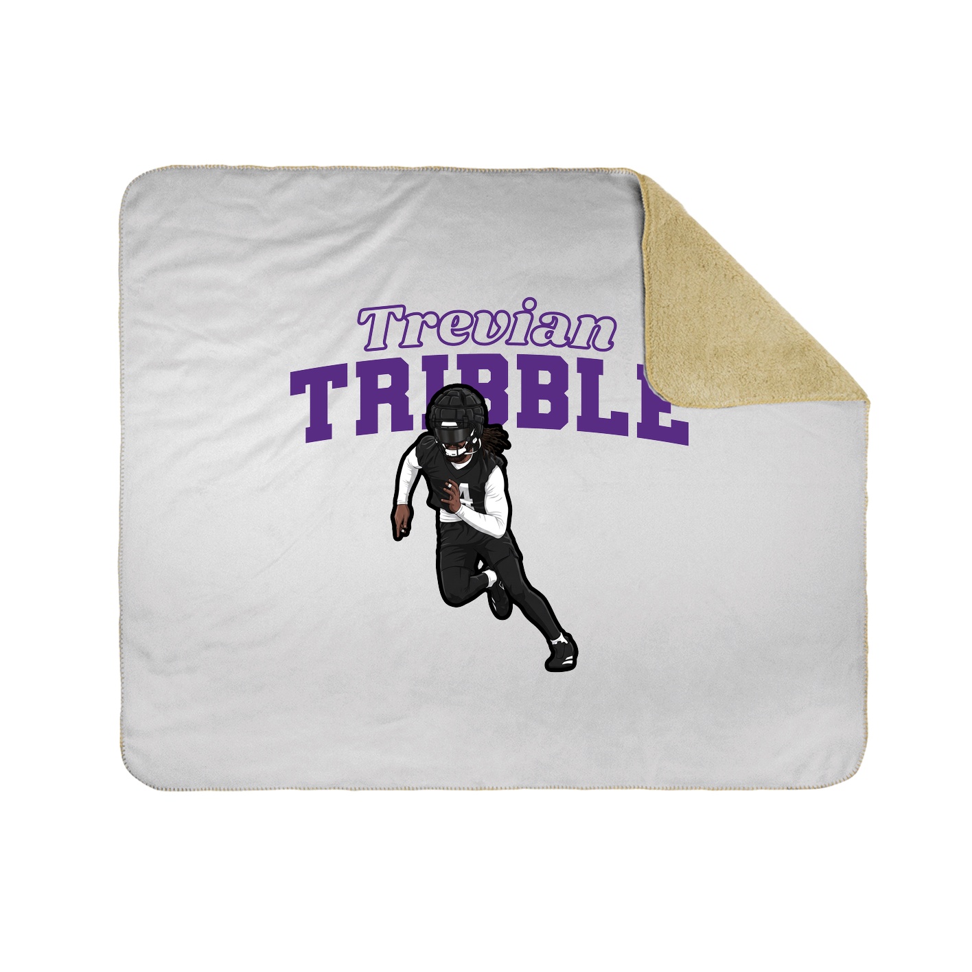 Throw Blanket — Name Arch in White