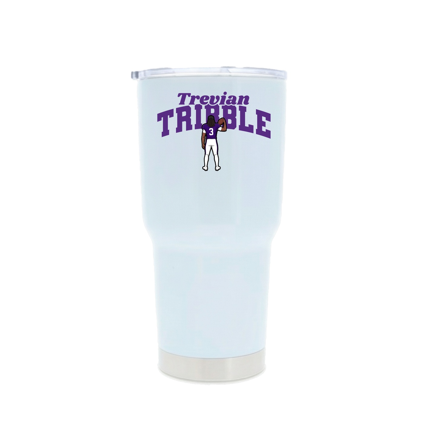 30oz Stainless Steel Tumbler — Signature Arch in White