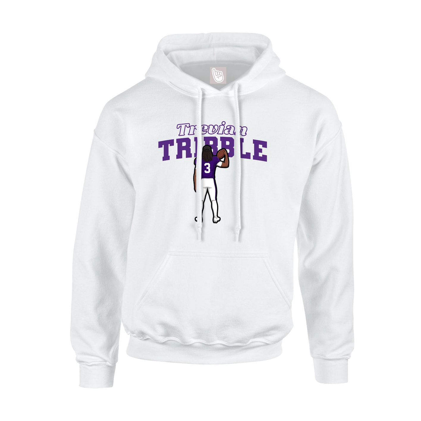 Hoodie — Name Arch in White