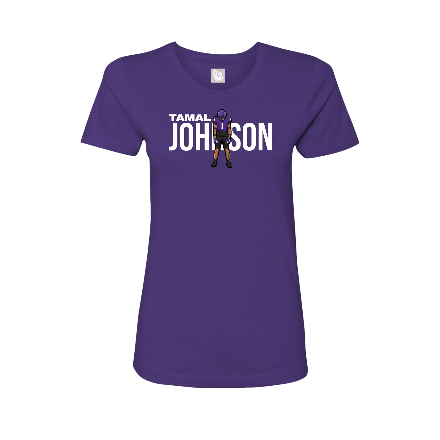 Fitted Women's Tee — Player Name in Purple