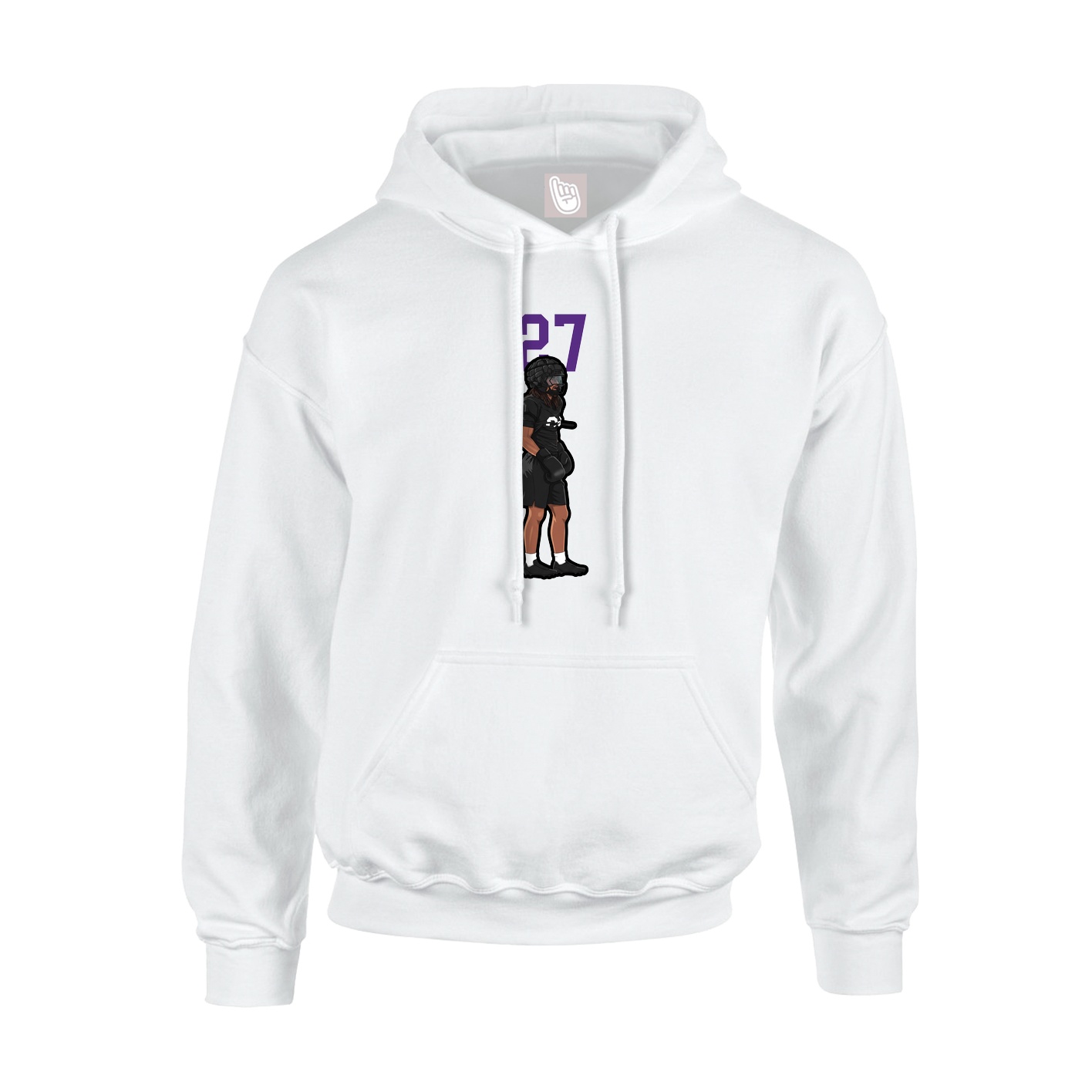 Hoodie — Number Top in White