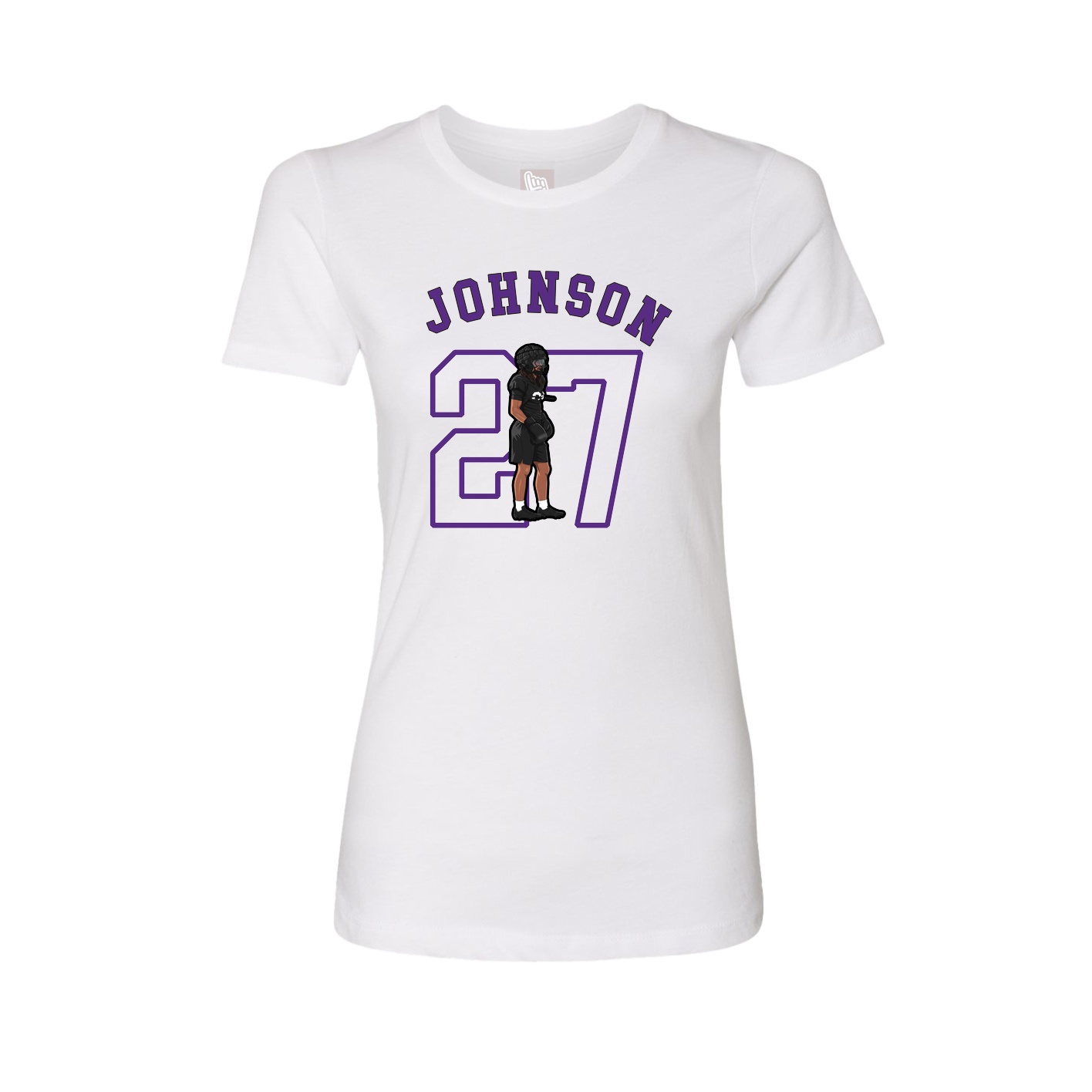 Fitted Women's Tee — Shirsey Arch in White