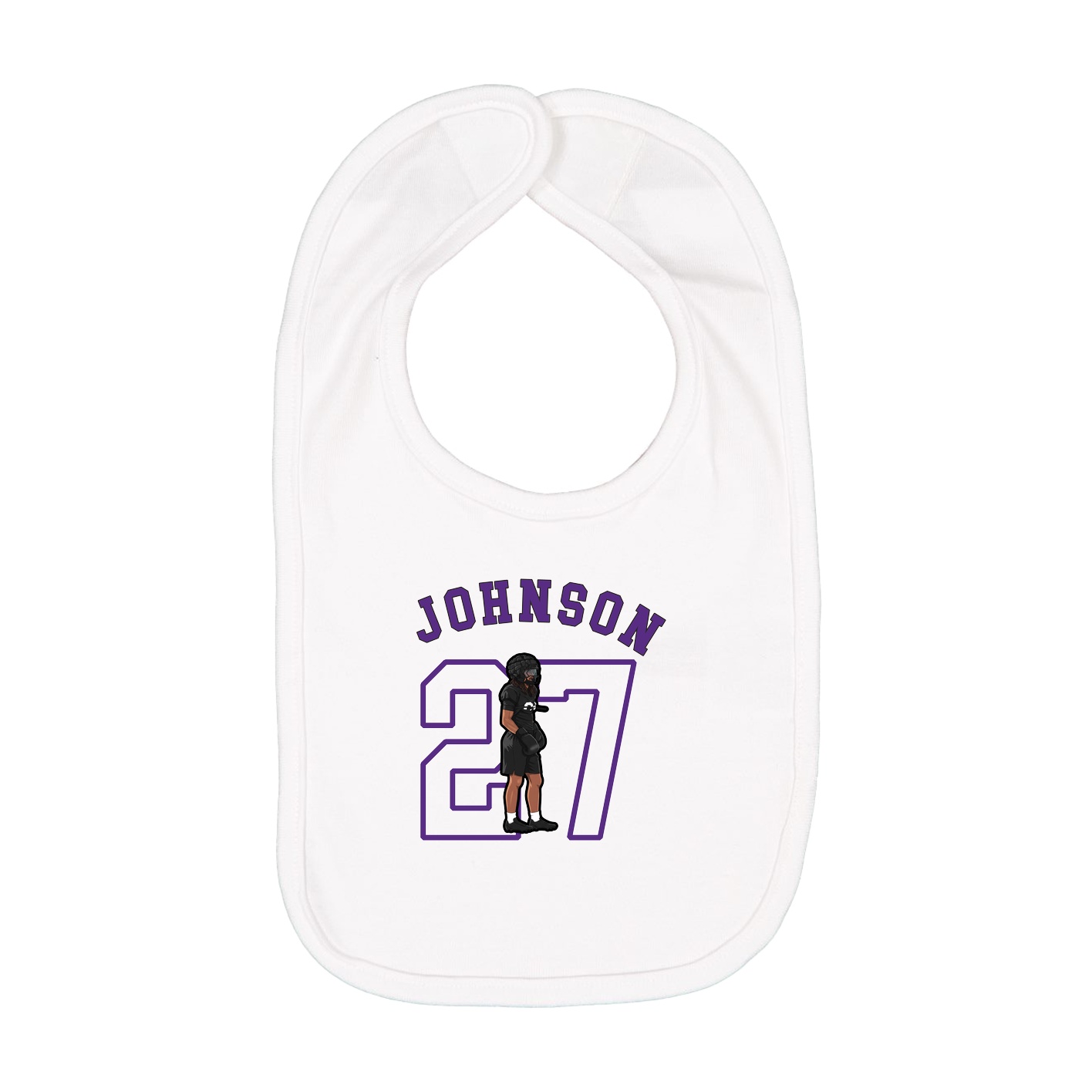 Infant Bib — Shirsey Arch in White