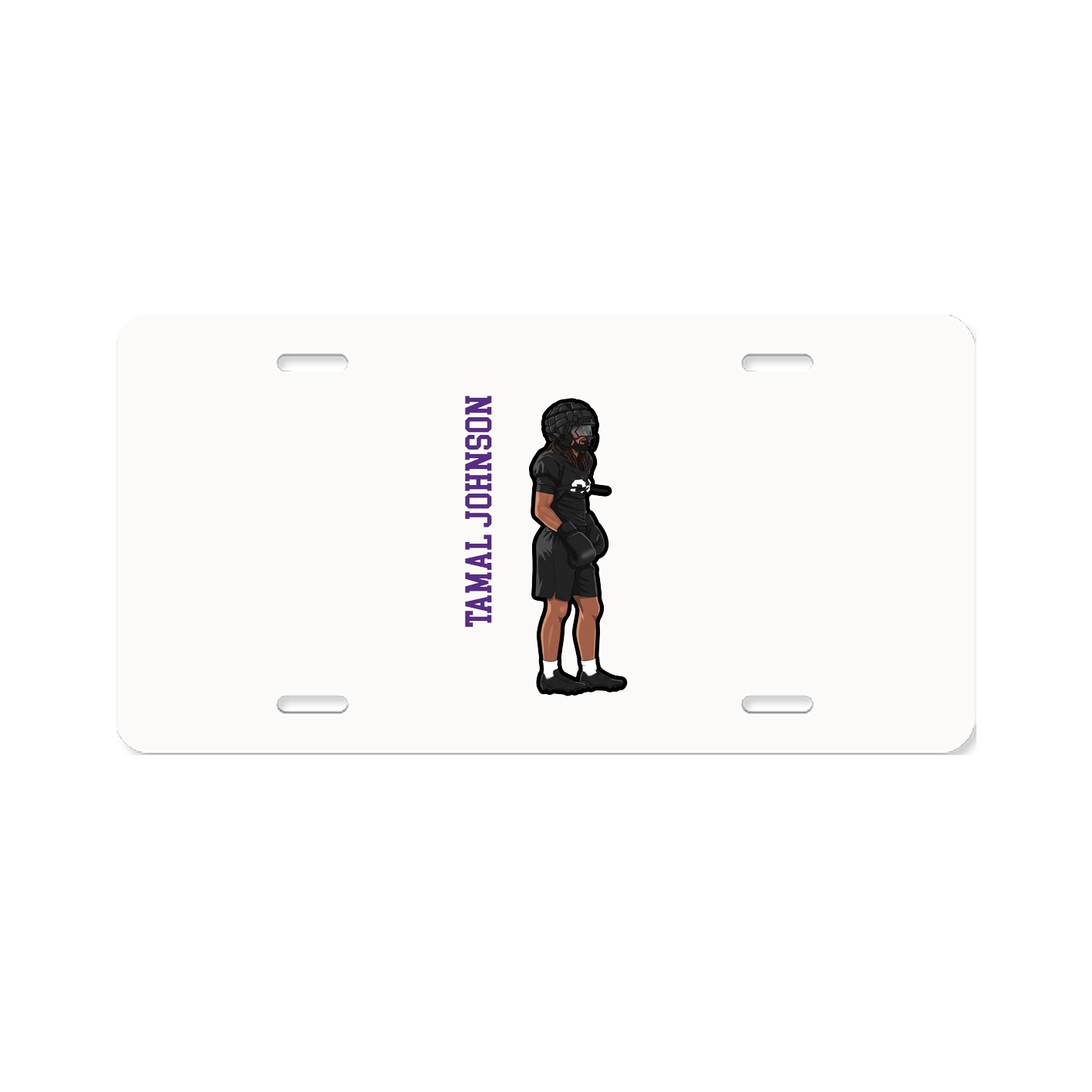 License Plate — Name Vertical in Classic