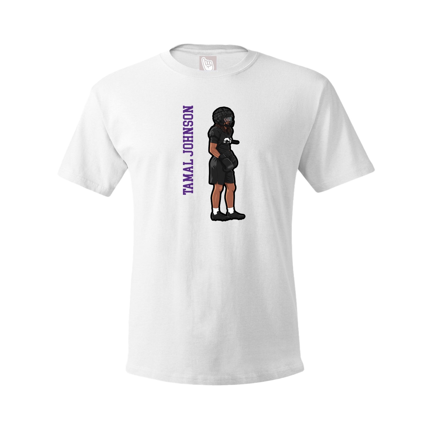 Tee — Name Vertical in White