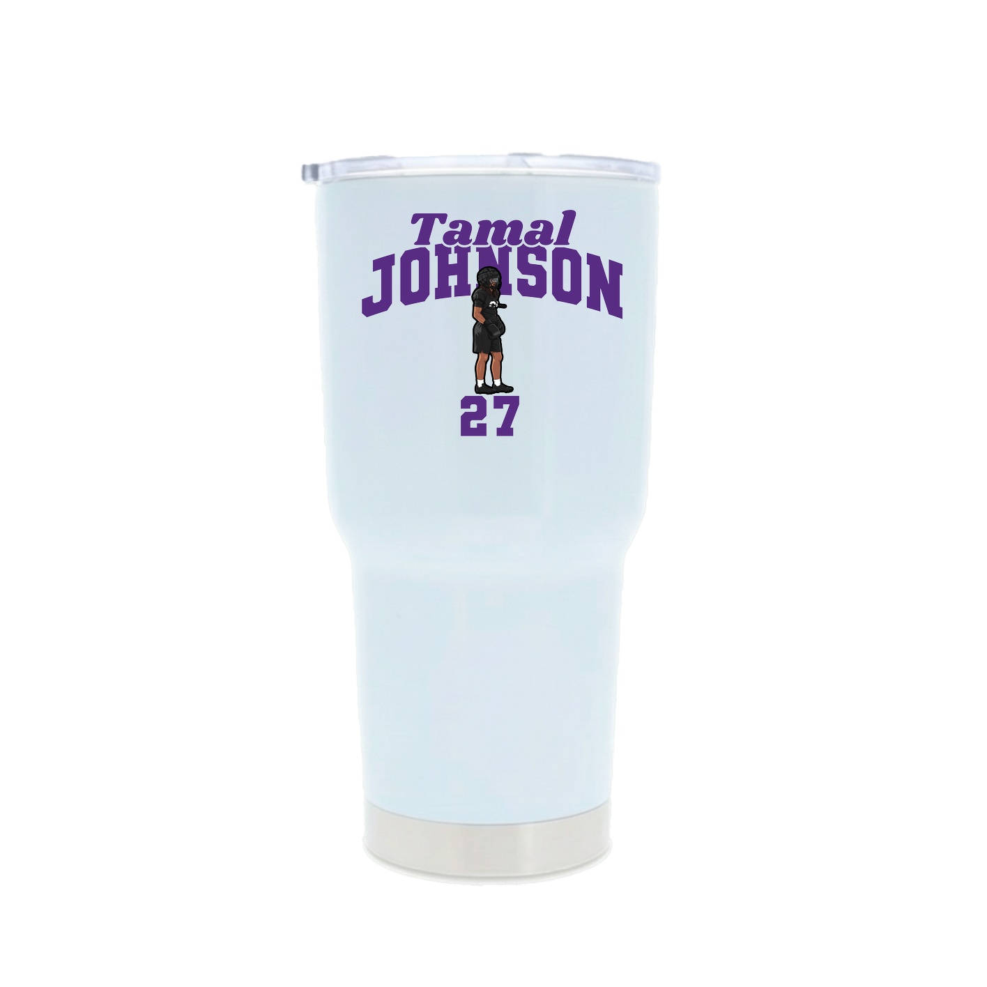 30oz Stainless Steel Tumbler — Signature Arch in White