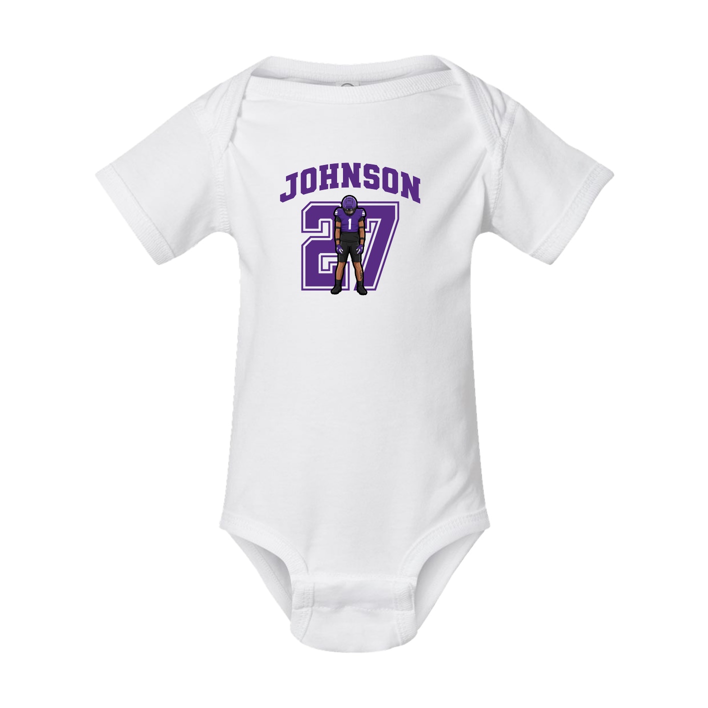 Baby Onesie — Number in White
