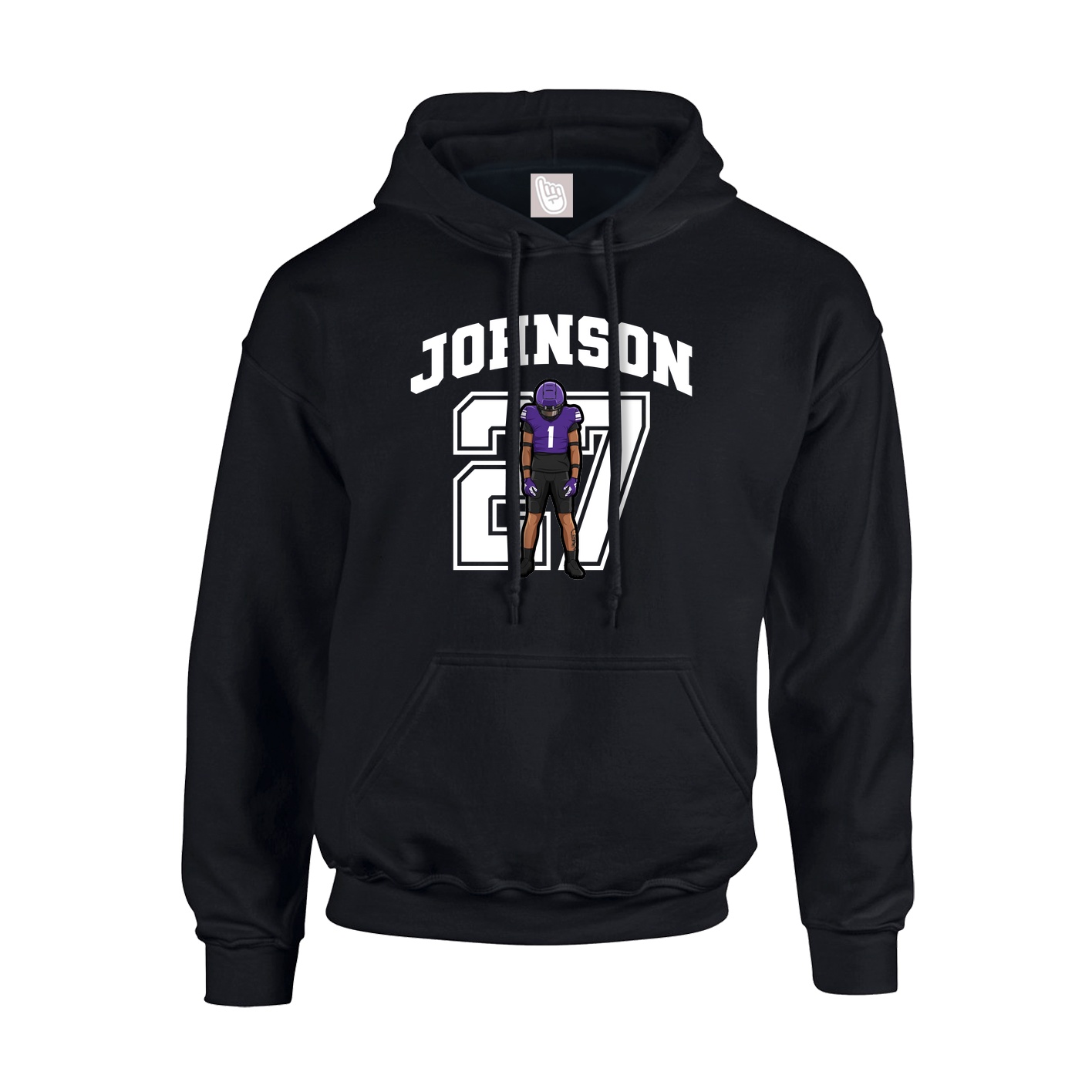 Hoodie — Number in Black