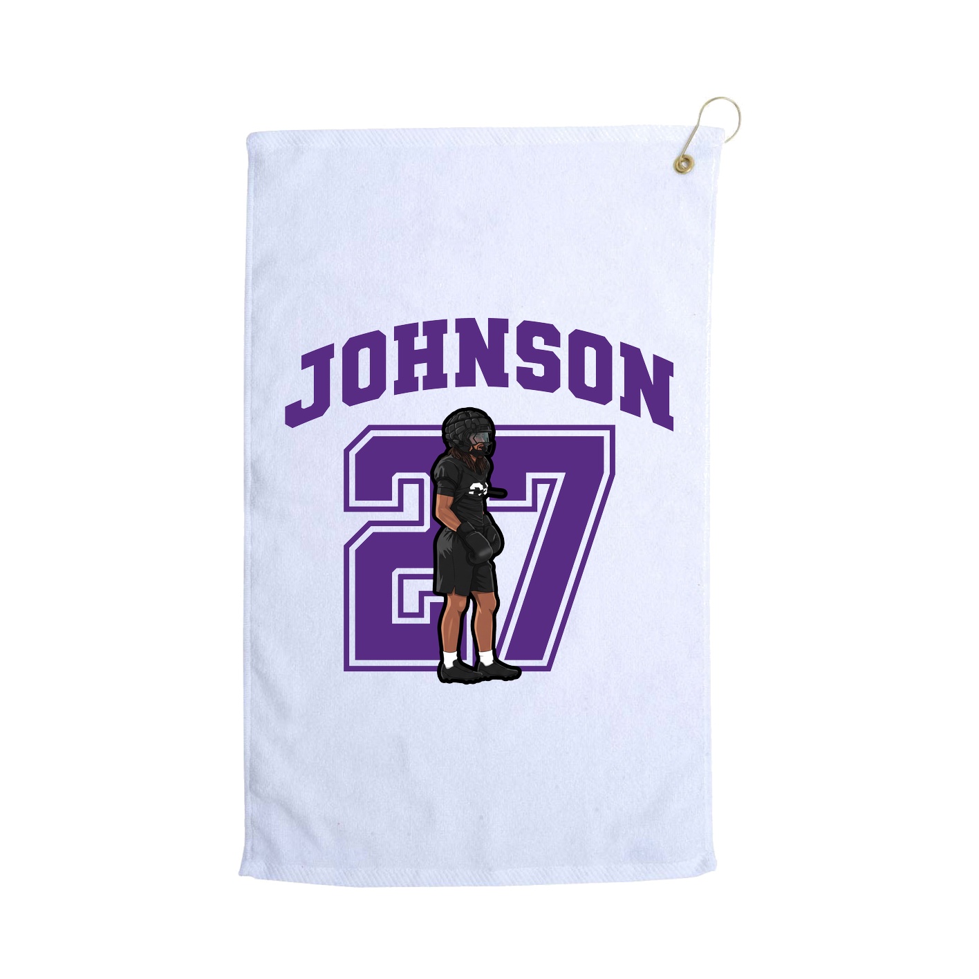 Golf Towel — Number in White